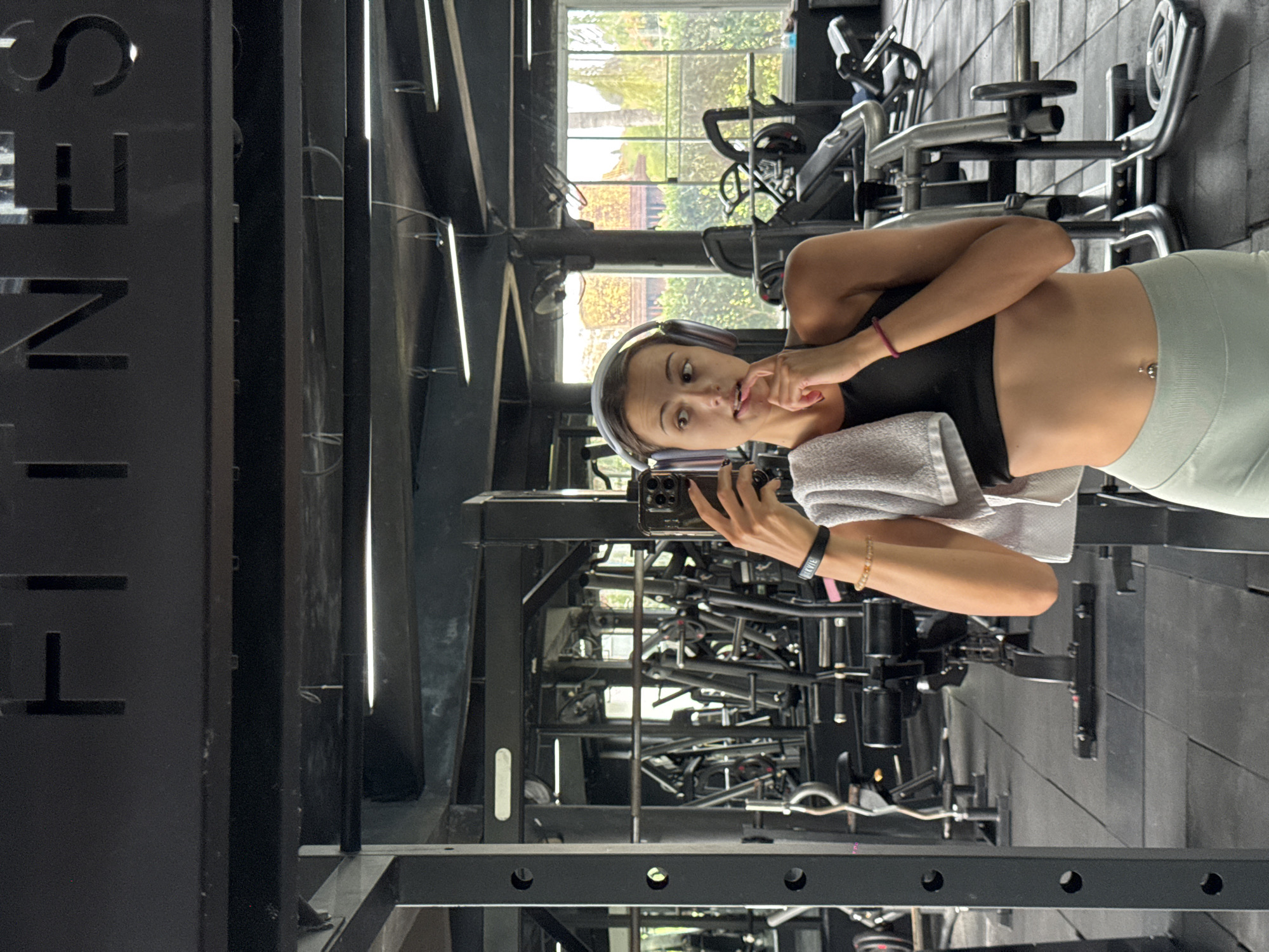 Woman takes gym selfies at Kathu fitness center