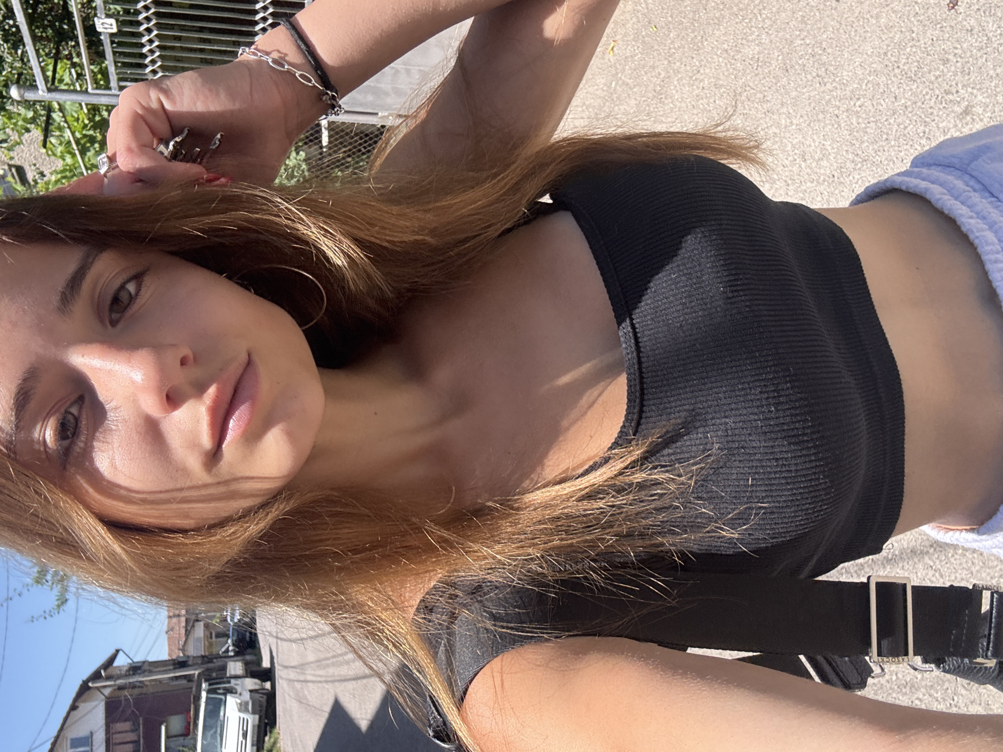 Sunny day in Pernik, roadside stop near a forested edge