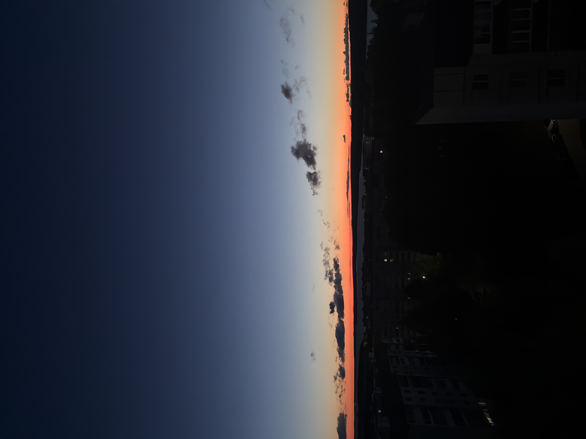 Sunset observed over water near Chaikovsky, Russia