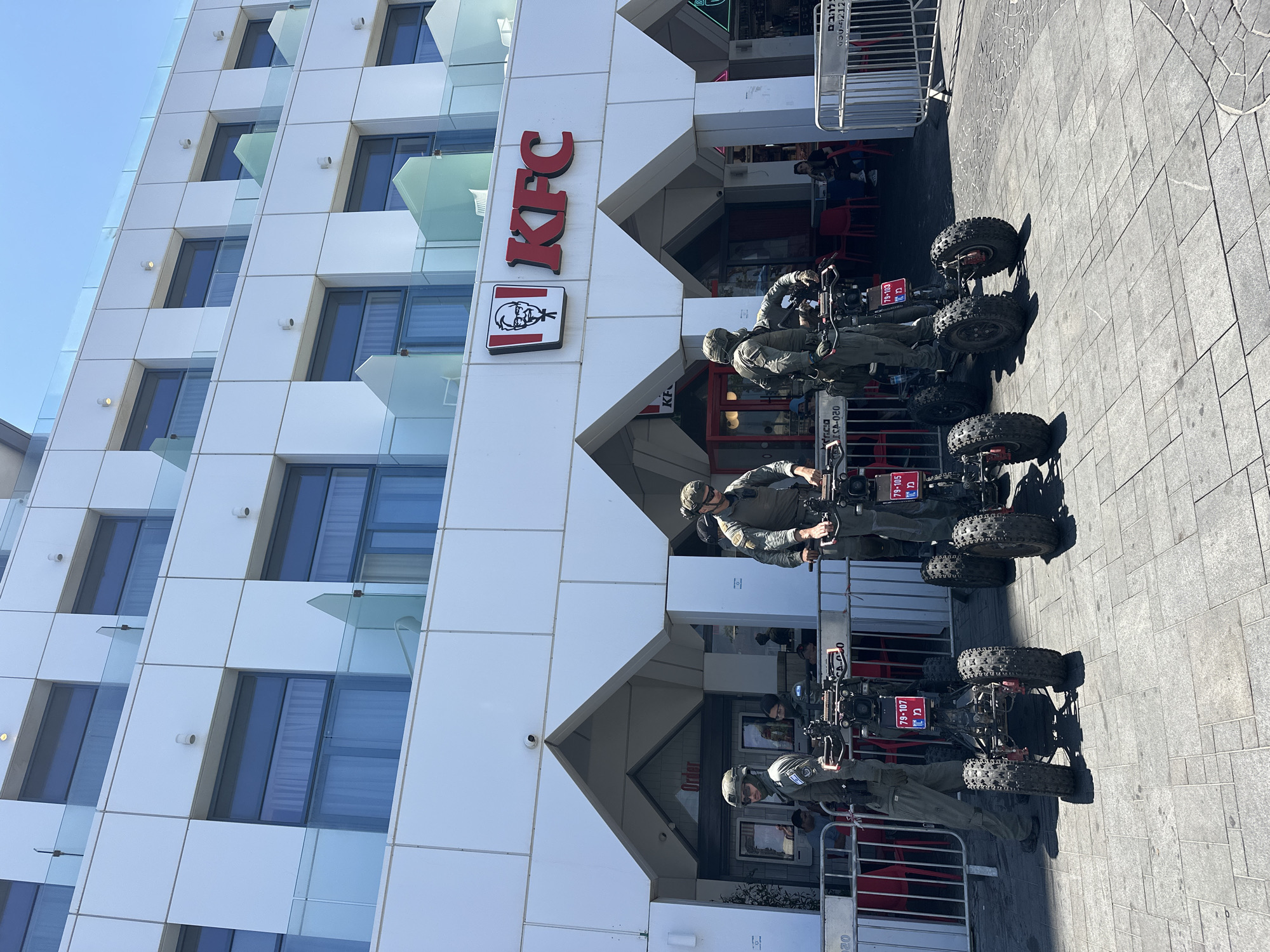 Morning scenes captured across Tel Aviv hotel and street areas