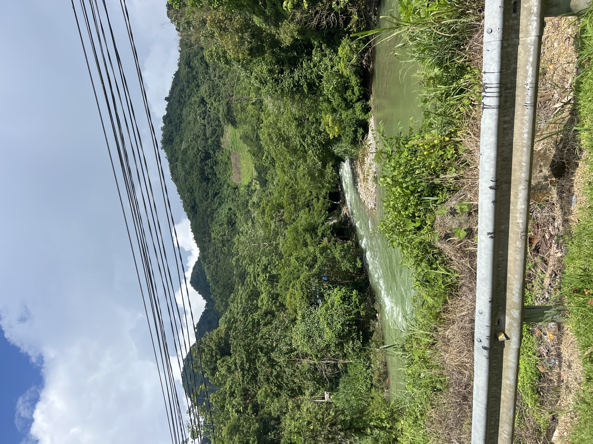 Riverside stop on a fast, rocky jungle river in northern Vietnam