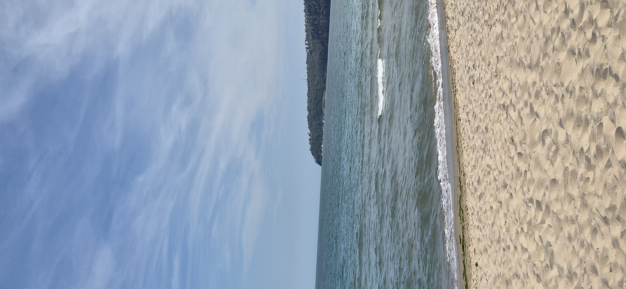 Footprint-covered beach documented in Varna, Bulgaria
