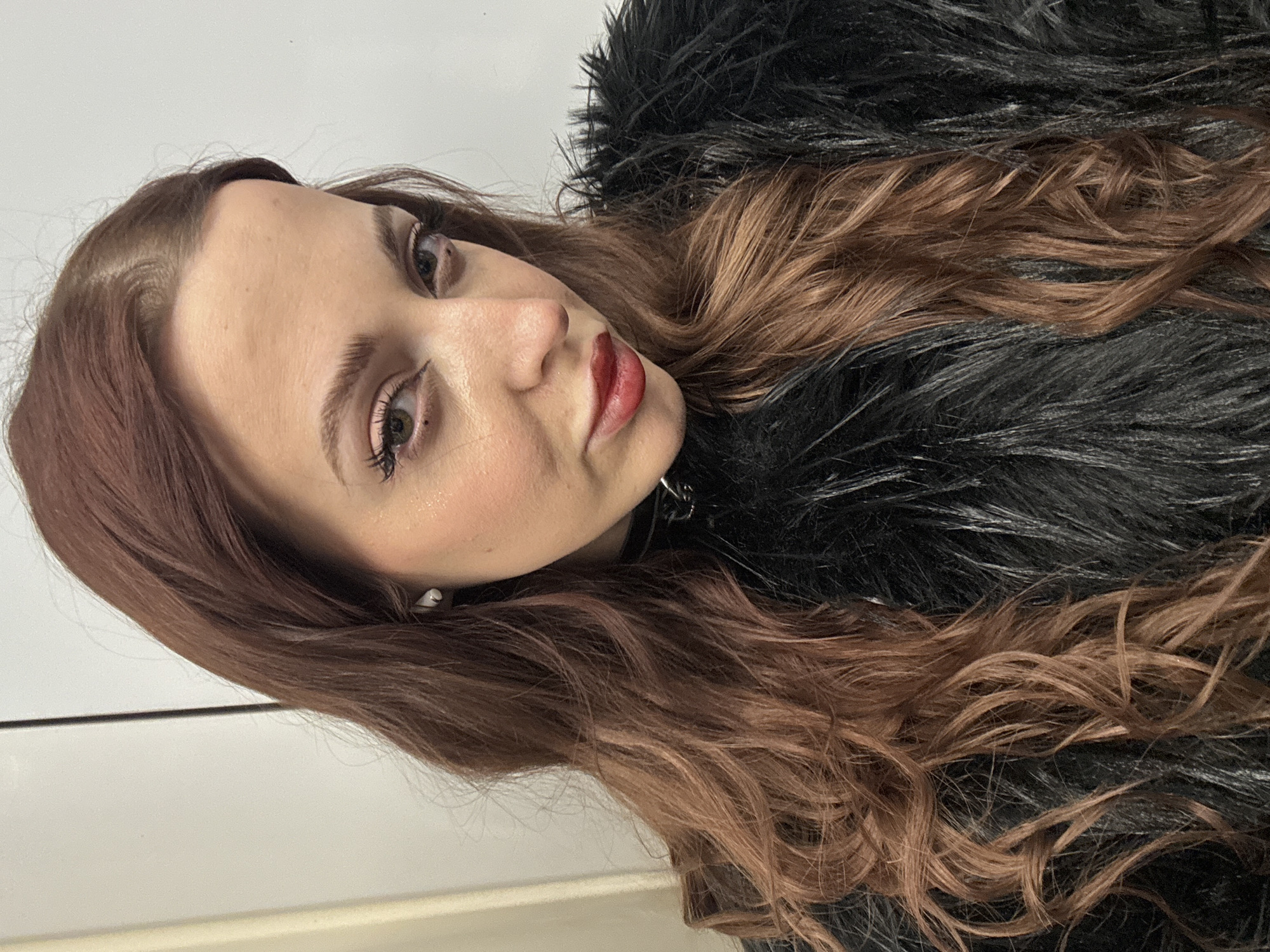 Woman in black coat spotted in Moscow evening