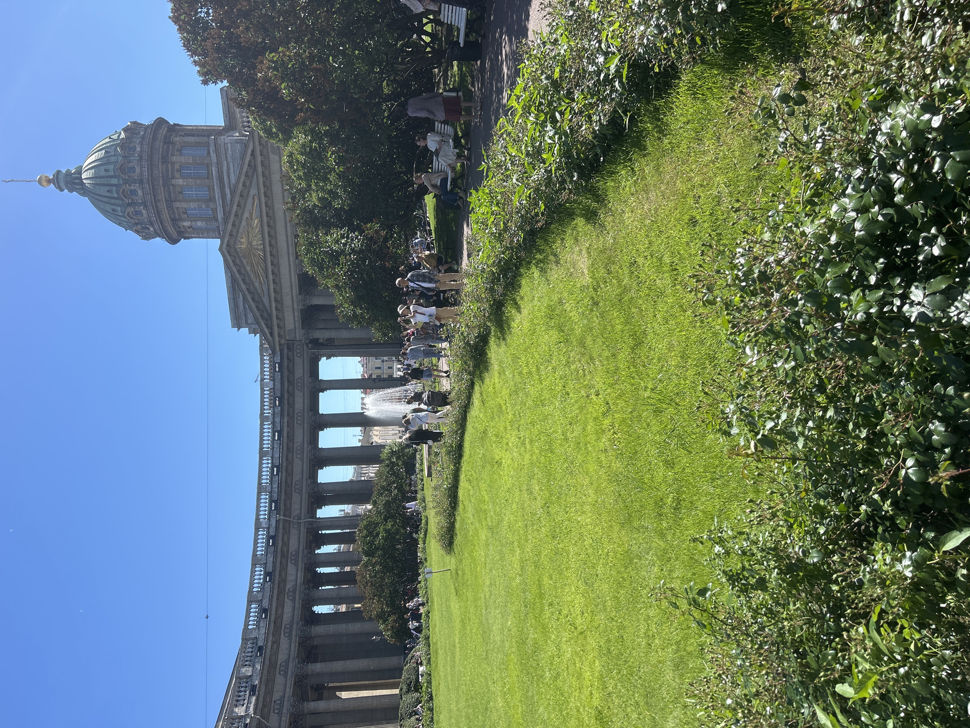 Sunny stroll through a classical European city's streets and landmarks