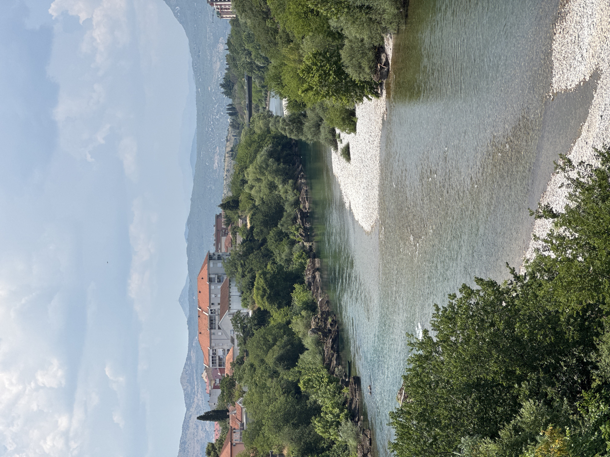 Morning along the Morača River and parks of Podgorica