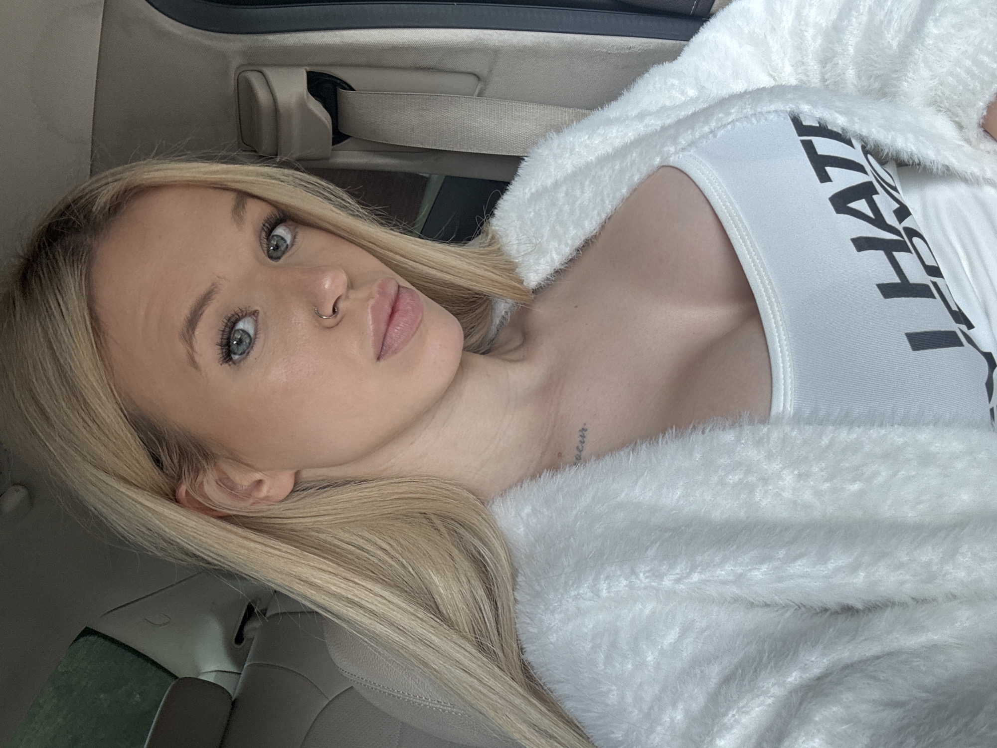 Passenger seat selfie session in Saint Petersburg