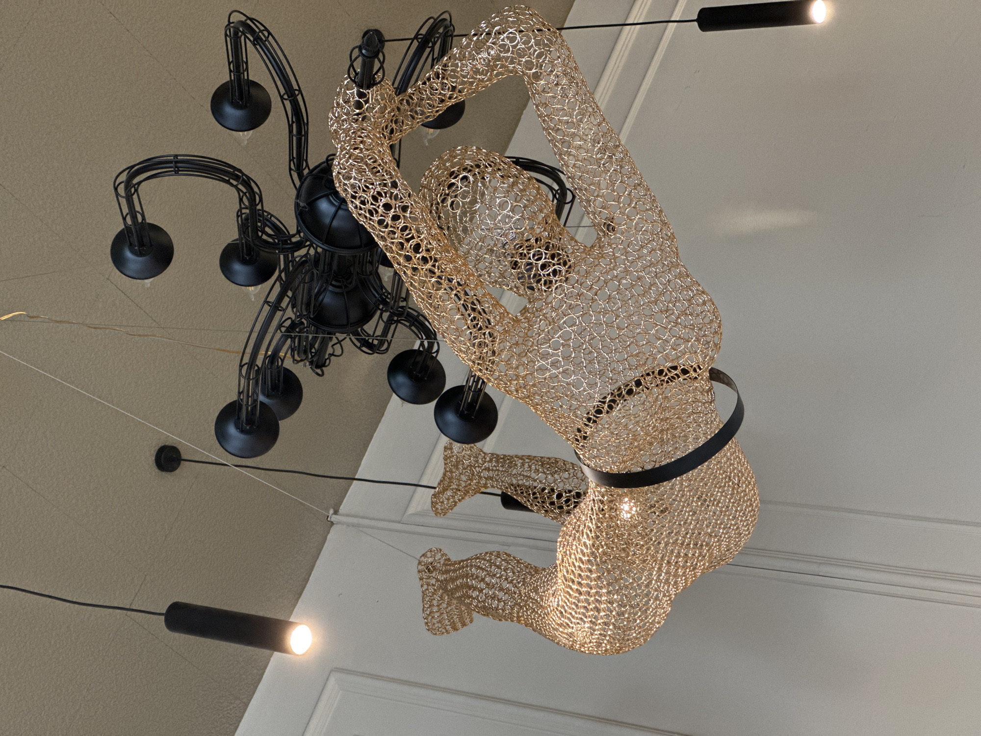 Morning breakfast service at upscale Zagreb cafe with artistic decor