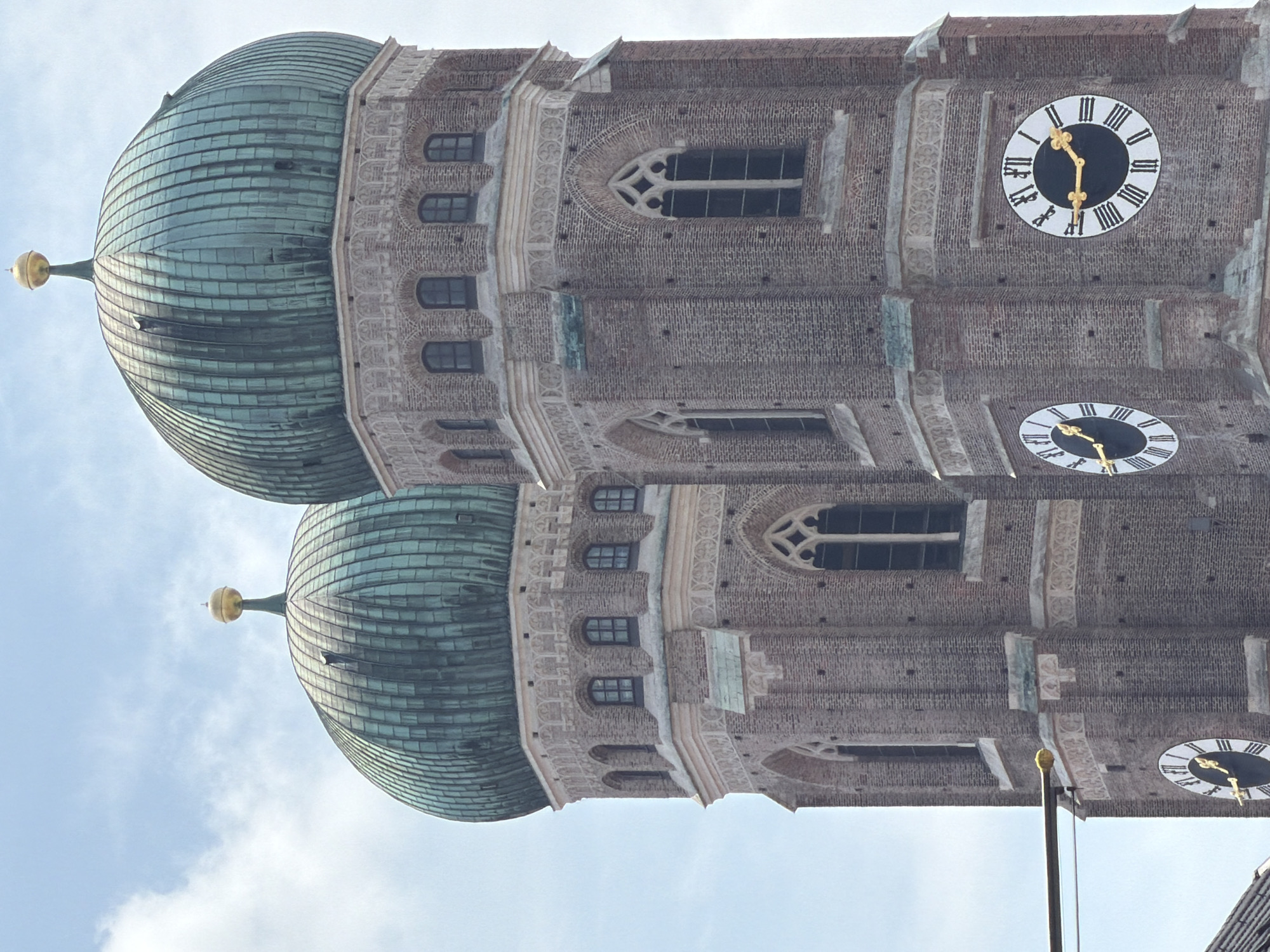 Munich city center: Frauenkirche towers and surrounding streets
