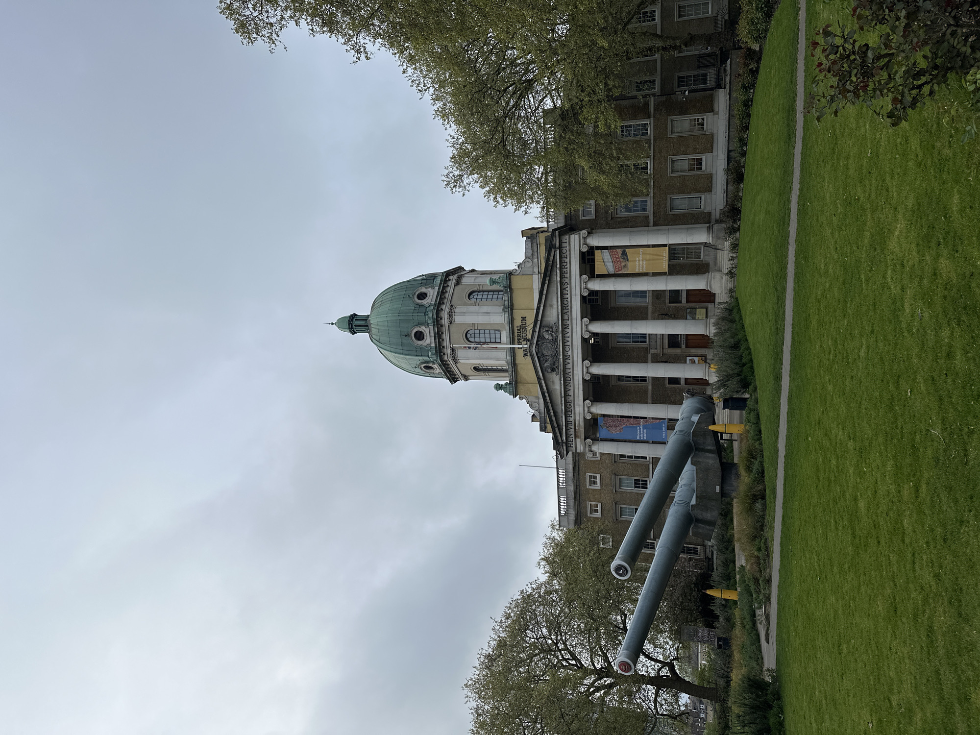 Imperial War Museum photographed on overcast morning in London