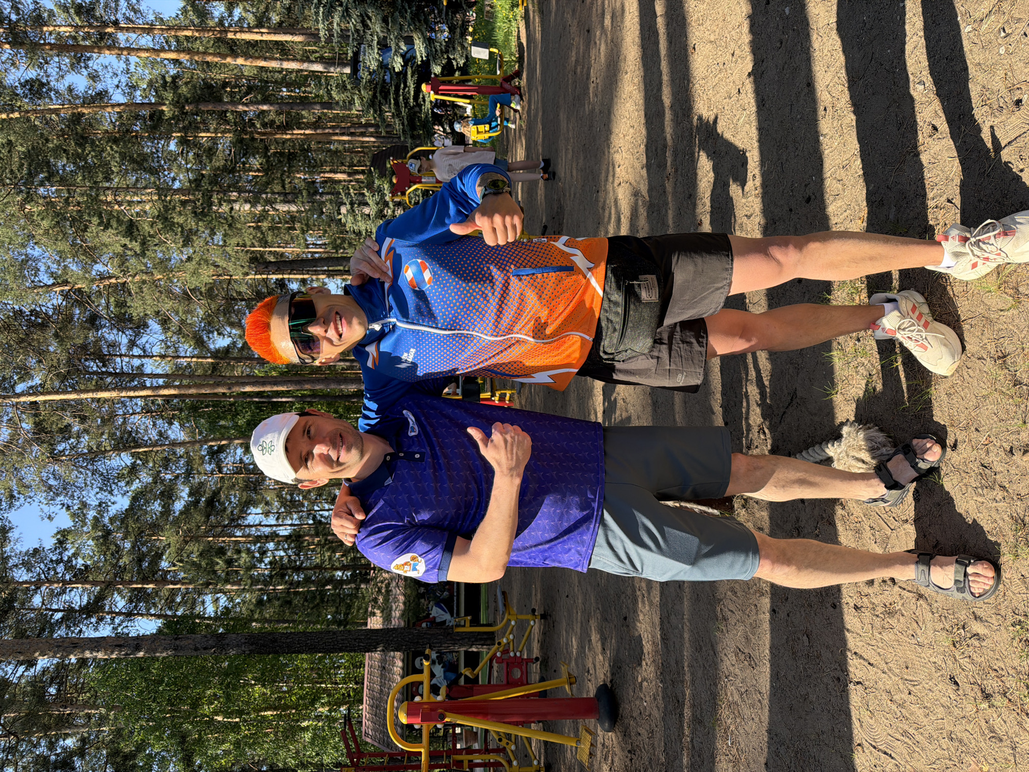 Flag-carrying group gathers at recreational facility in Chaykovsky, Russia
