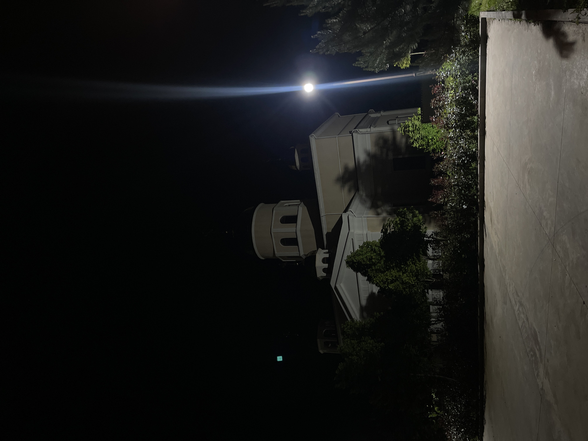 Nighttime architectural documentation captured in Bender, Moldova
