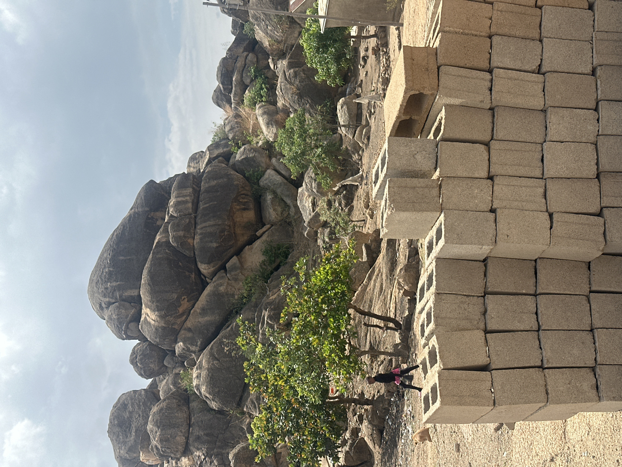 Rocky landscape with green vegetation photographed in Jos, Nigeria