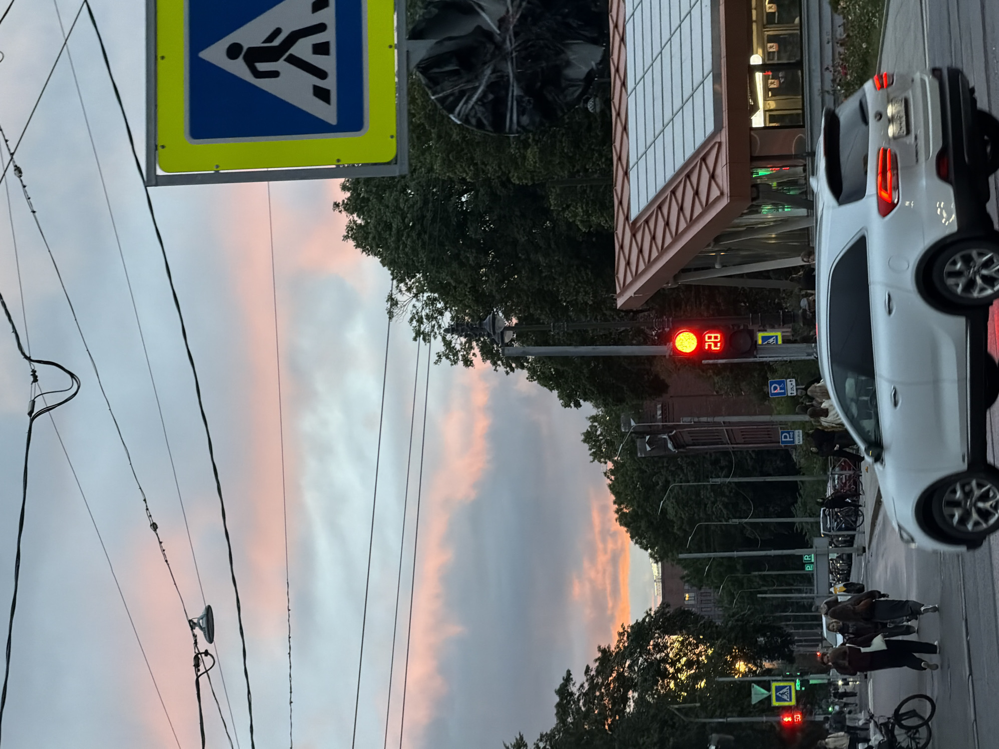Rainy summer evening in Saint Petersburg's streets and gardens