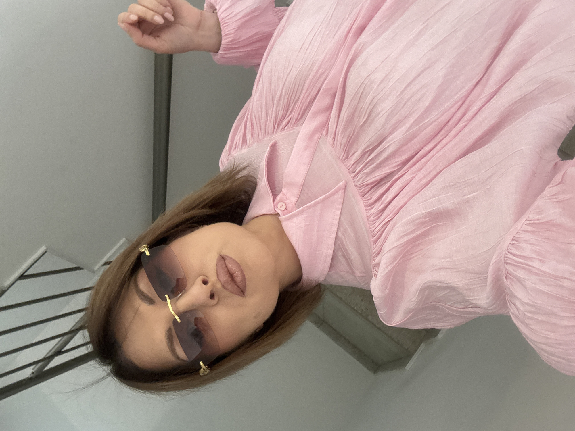 Woman photographed with dog in Sofia home