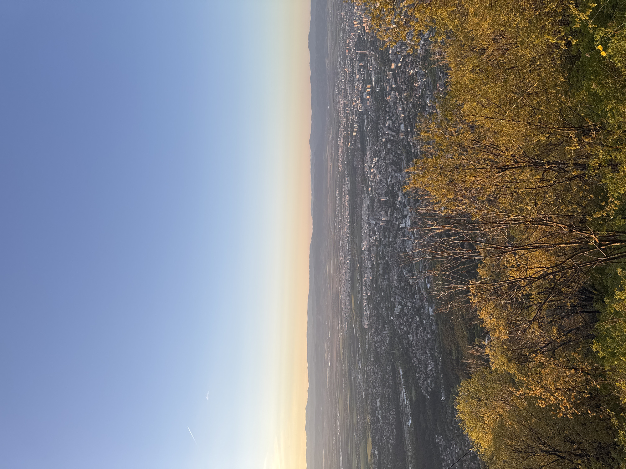 Evening scenes captured across Sofia during sunset hours