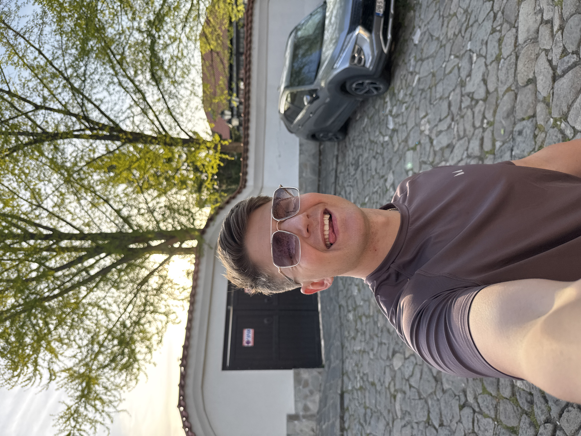 Tourist documents selfie session across historic Plovdiv landmarks