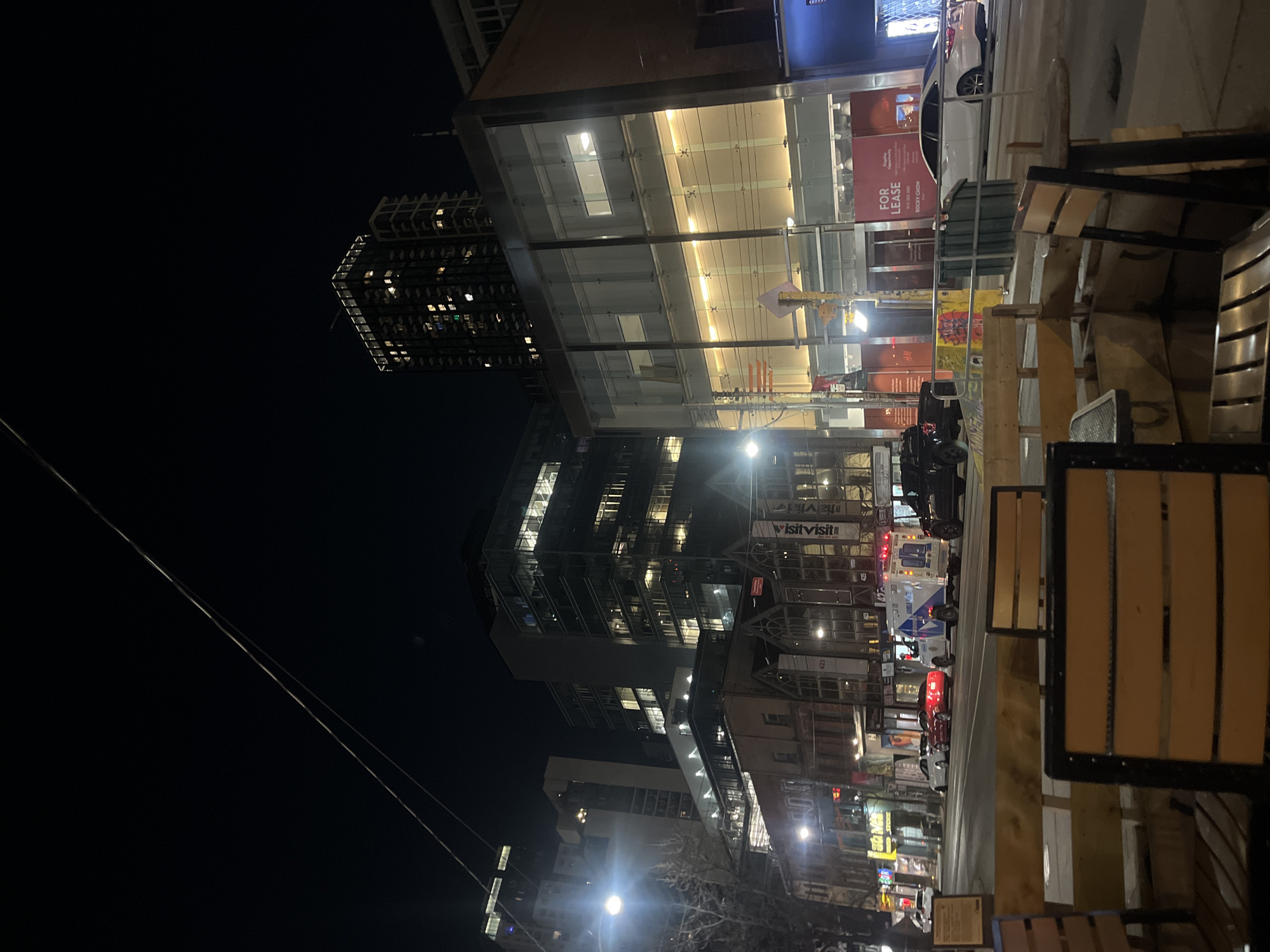Early morning street scene captured in downtown Toronto