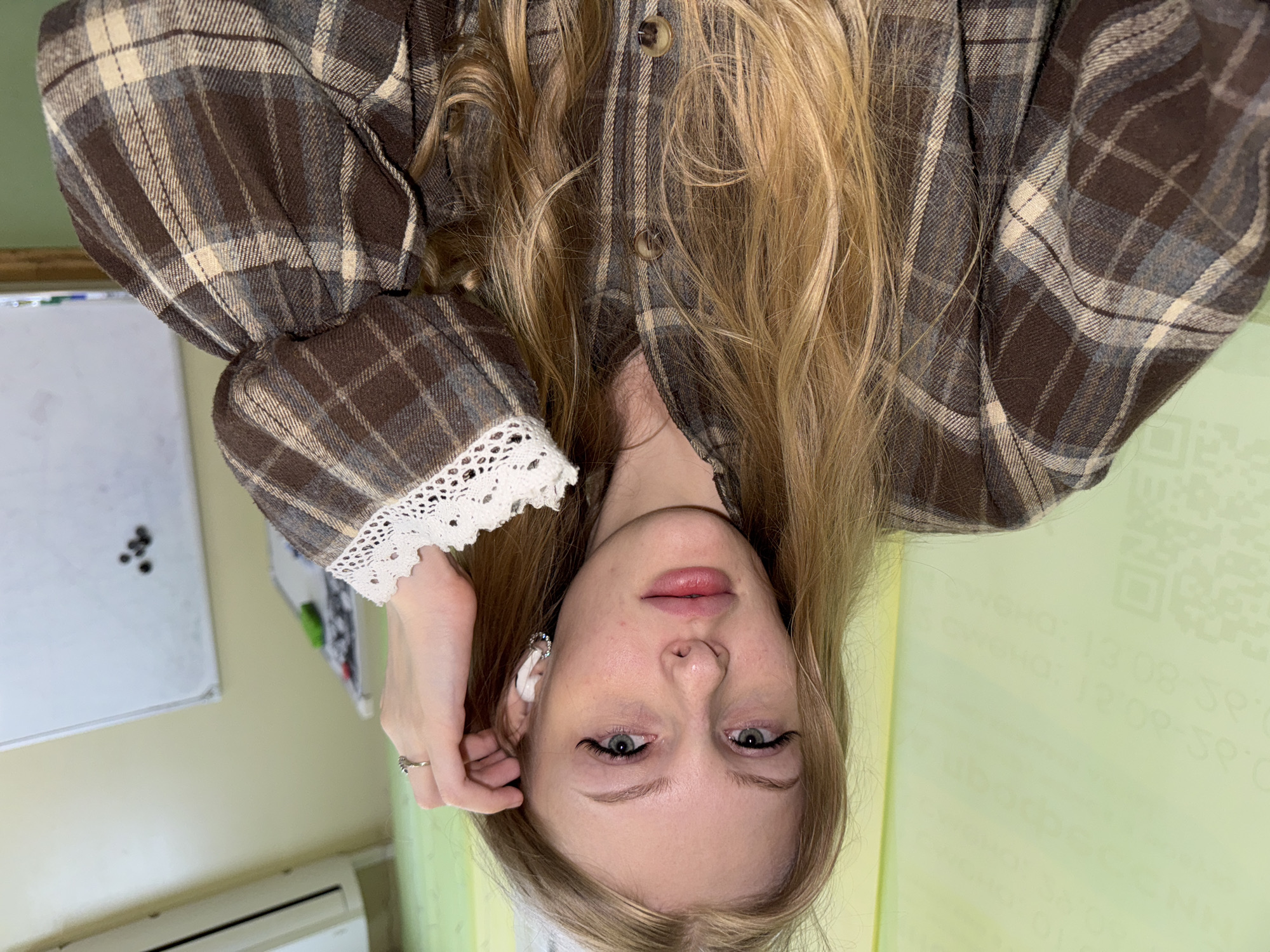 Casual selfie session in a Perm classroom