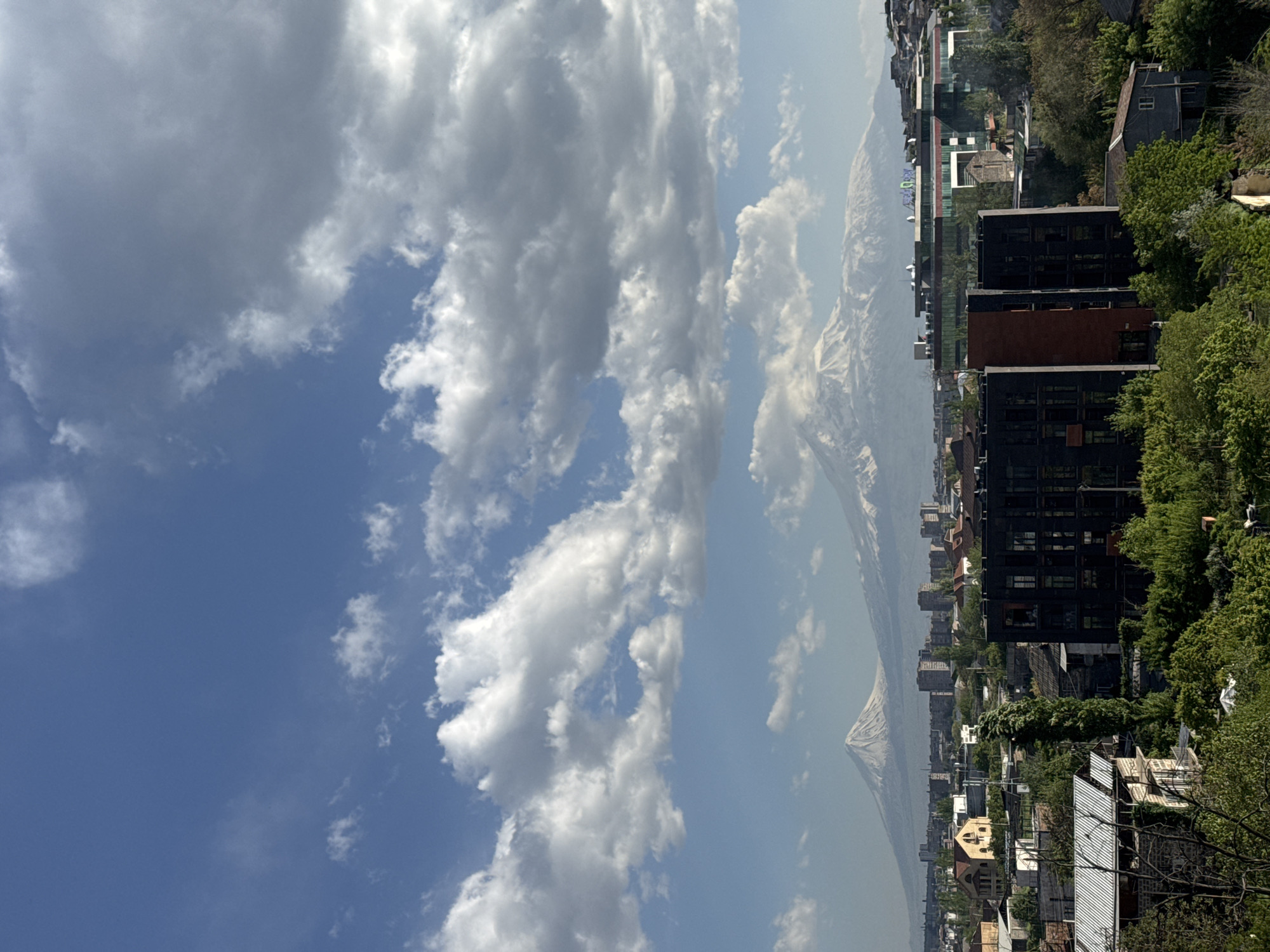Witnesses document Yerevan cityscape with Mount Ararat backdrop