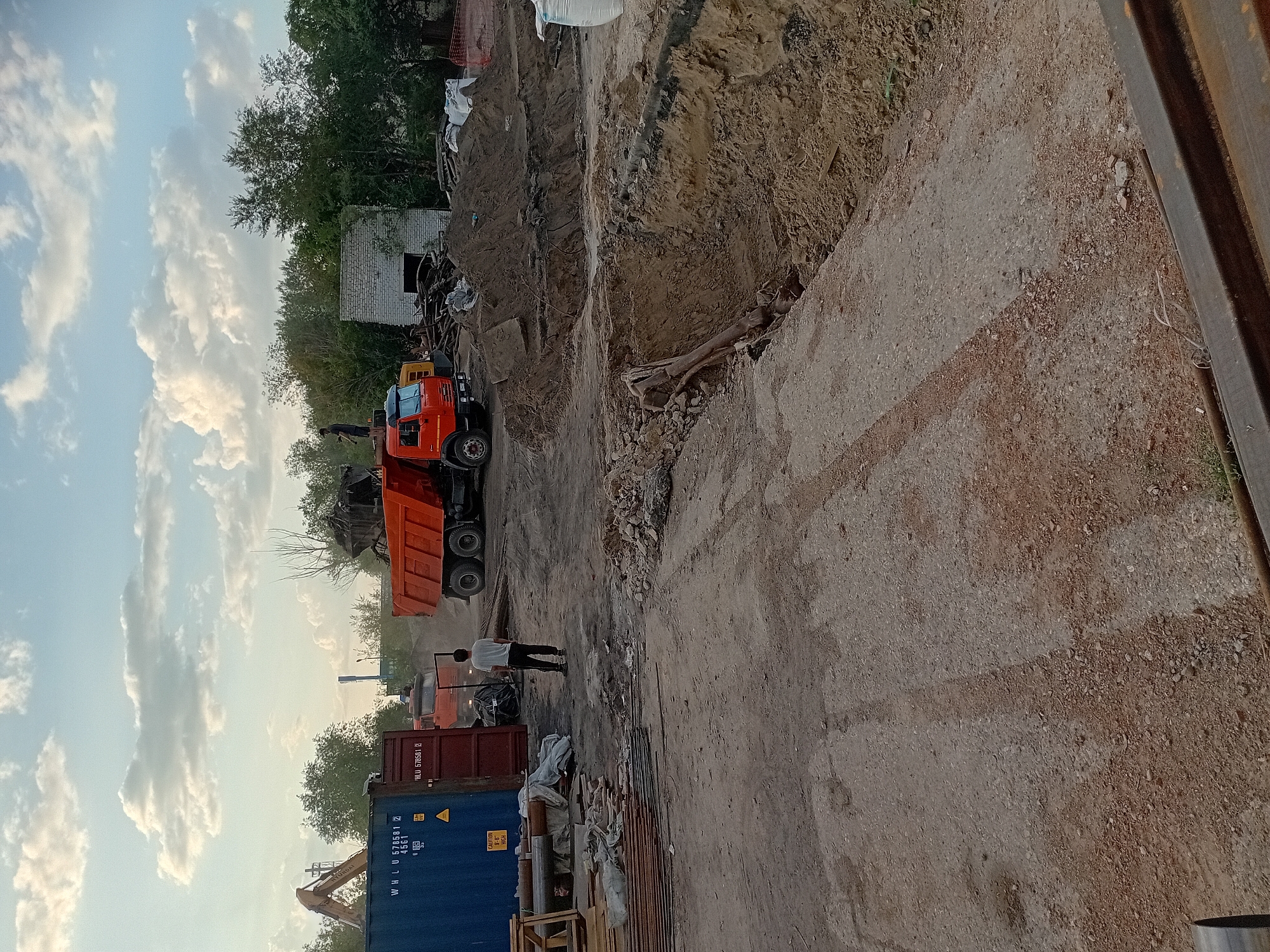 Heavy construction underway at a busy Semey, Kazakhstan site