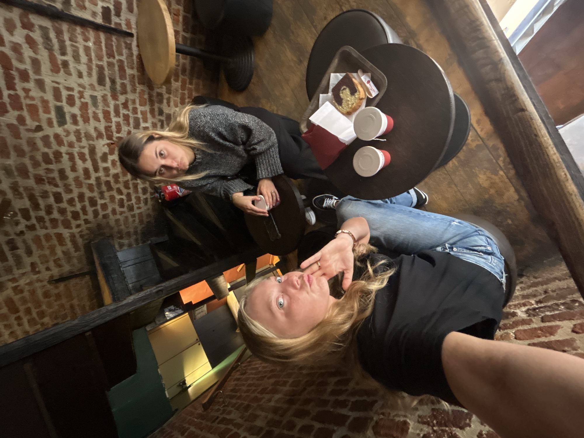 Cafe scene with patrons documented in Lille, France