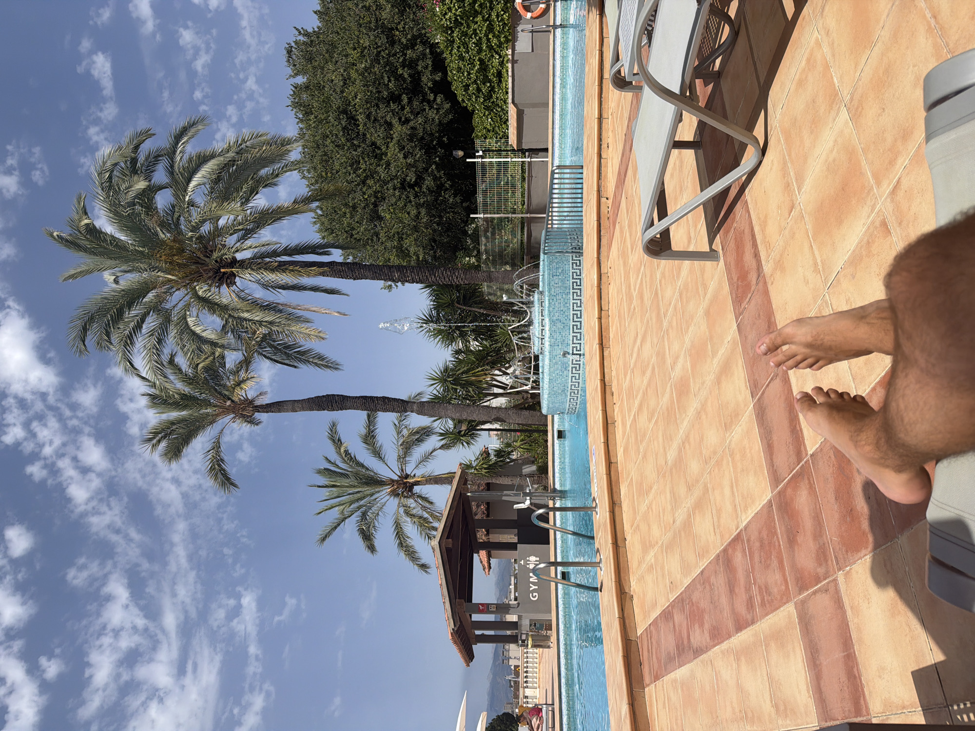Poolside downtime and city views in Palma de Mallorca