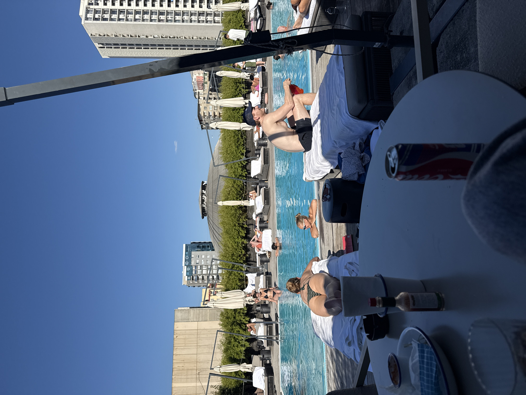 Rooftop pool day in Tbilisi, Georgia