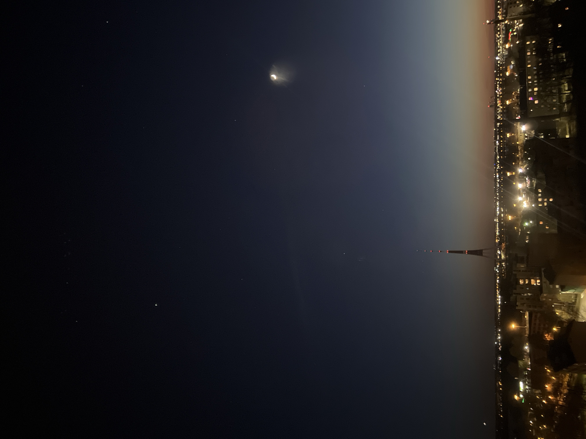 Twilight cityscape view documented in Riga, Latvia