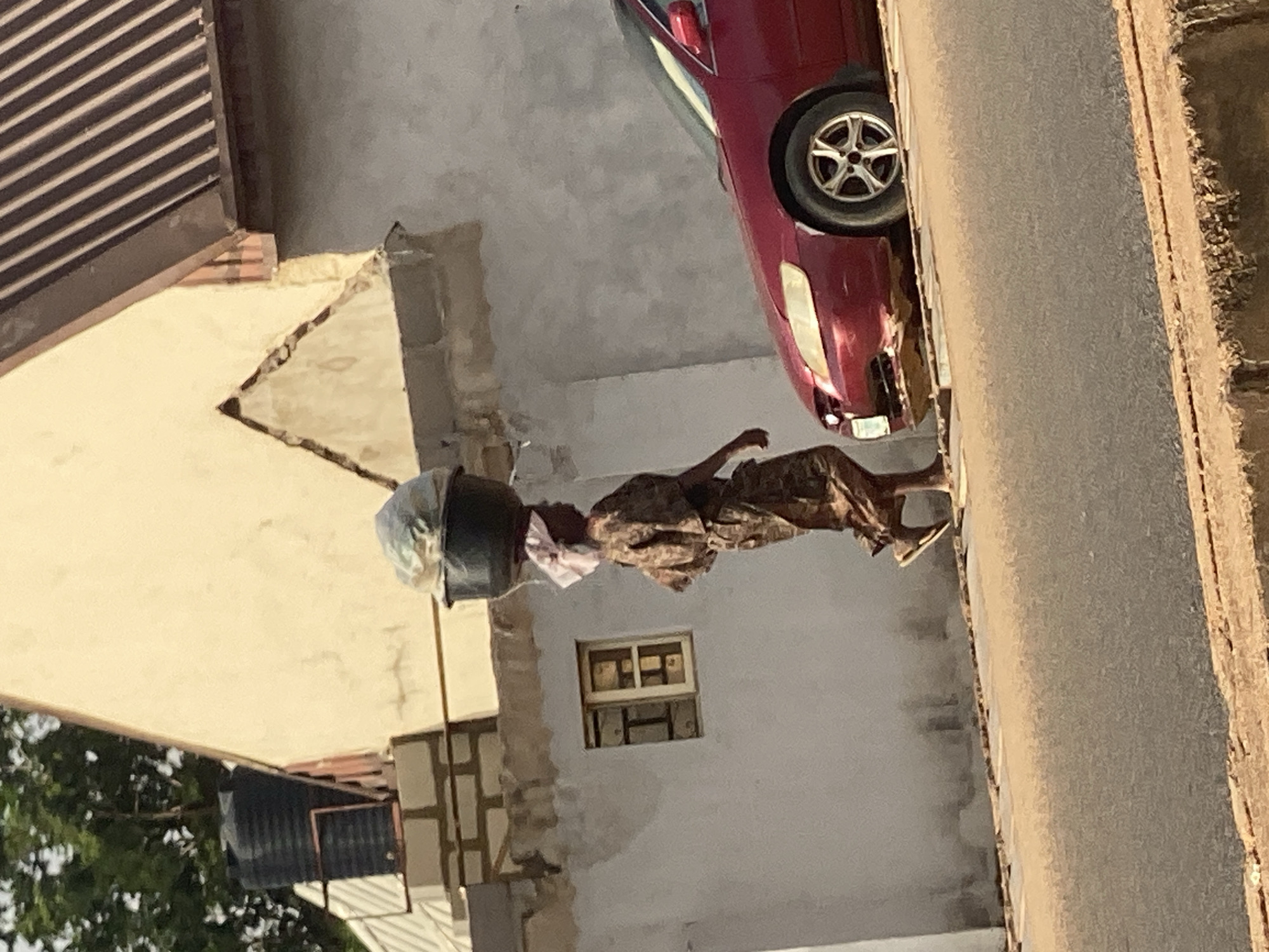Pedestrian and tricycle spotted on Rido street Monday afternoon