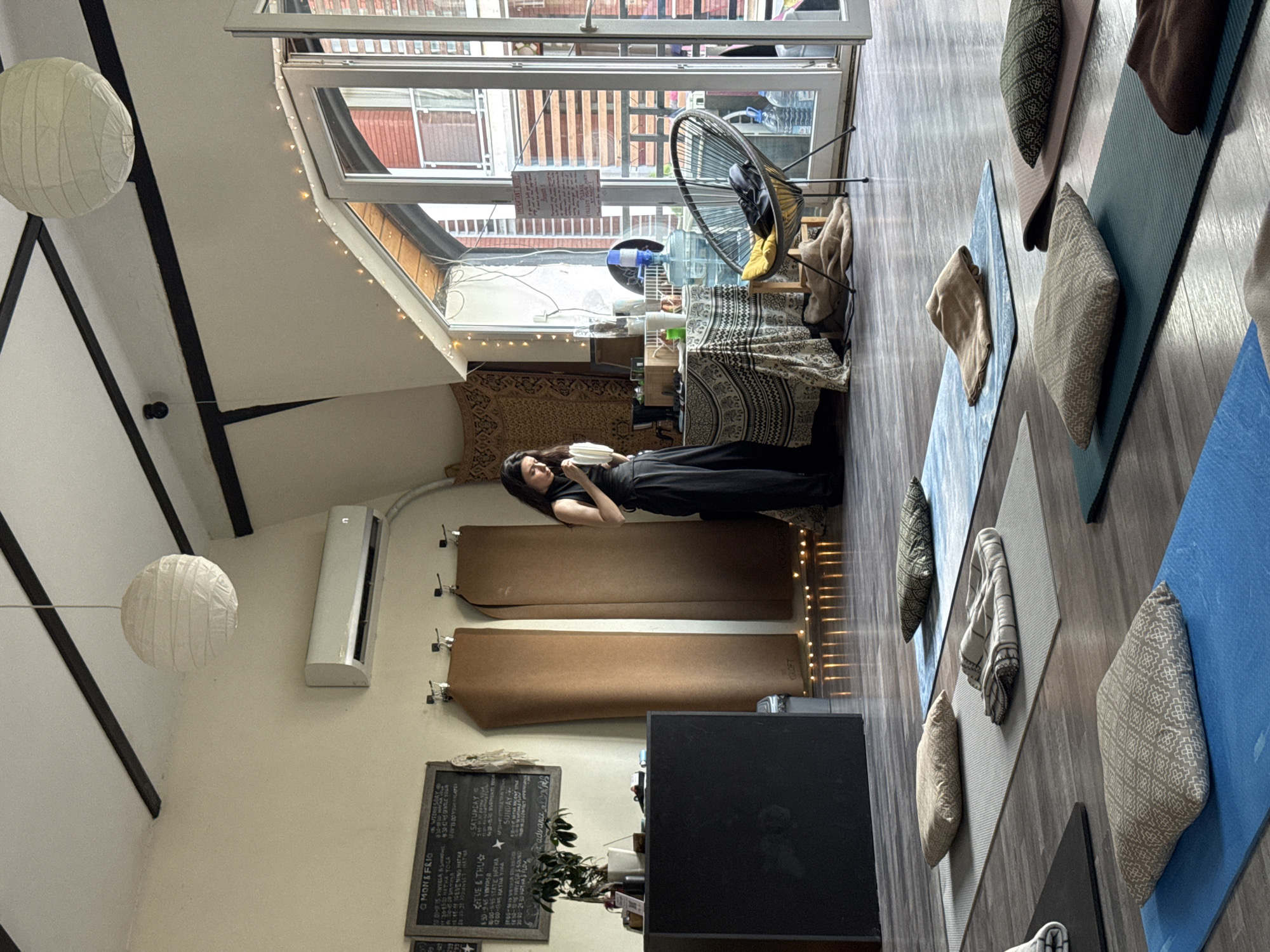 Inside a Tbilisi yoga studio on a quiet afternoon