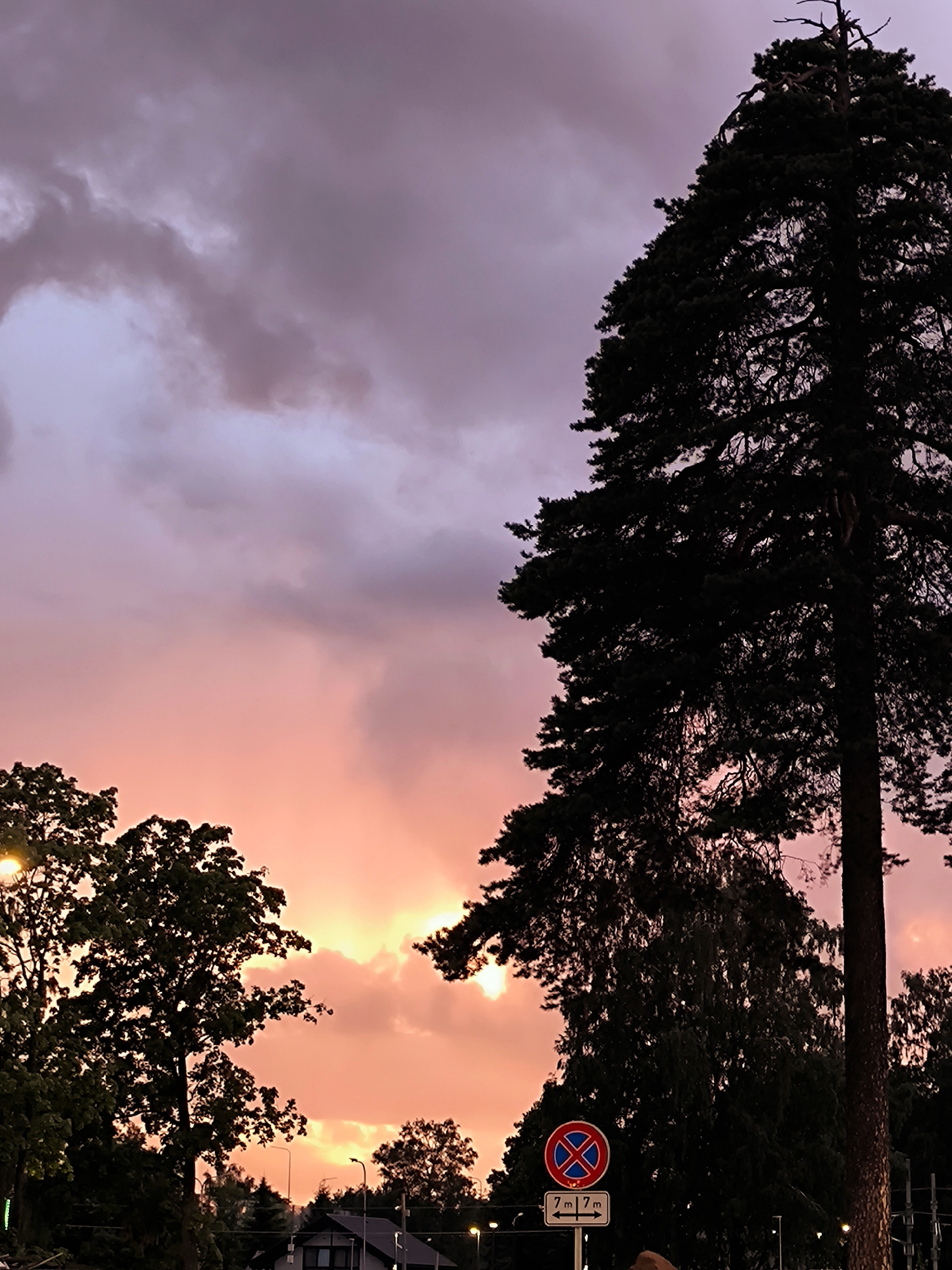 Riga at dusk: dramatic skies and public art sculptures