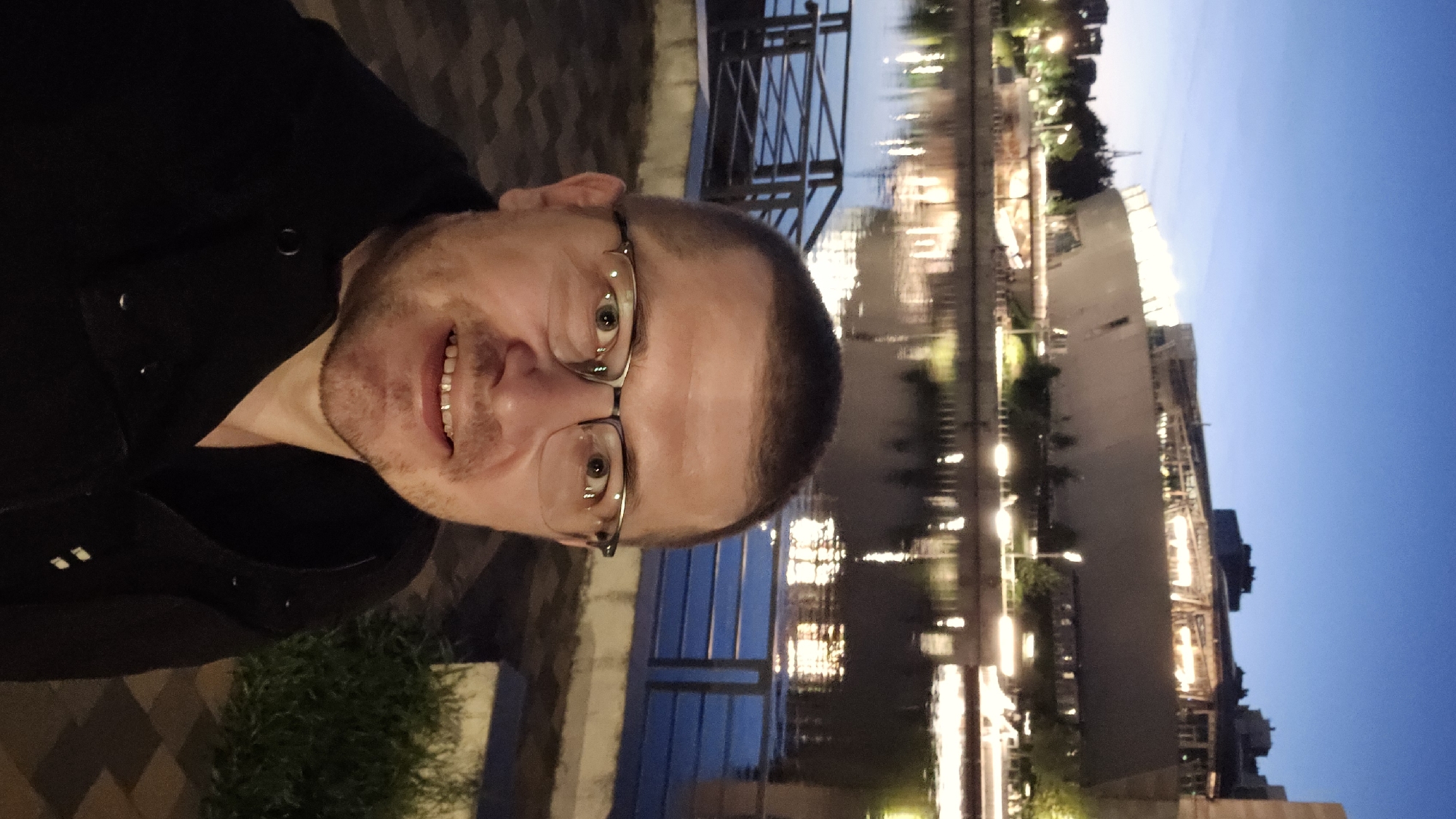 Evening walk along Dnipro River embankment in Kyiv