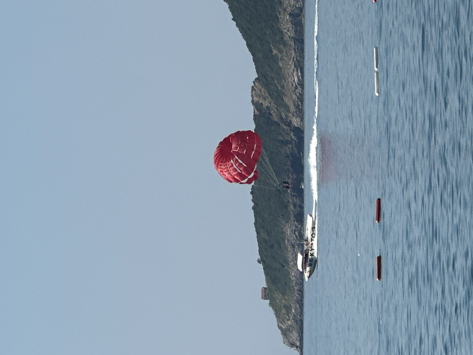 Parasailing and beach life on the Montenegrin Adriatic coast