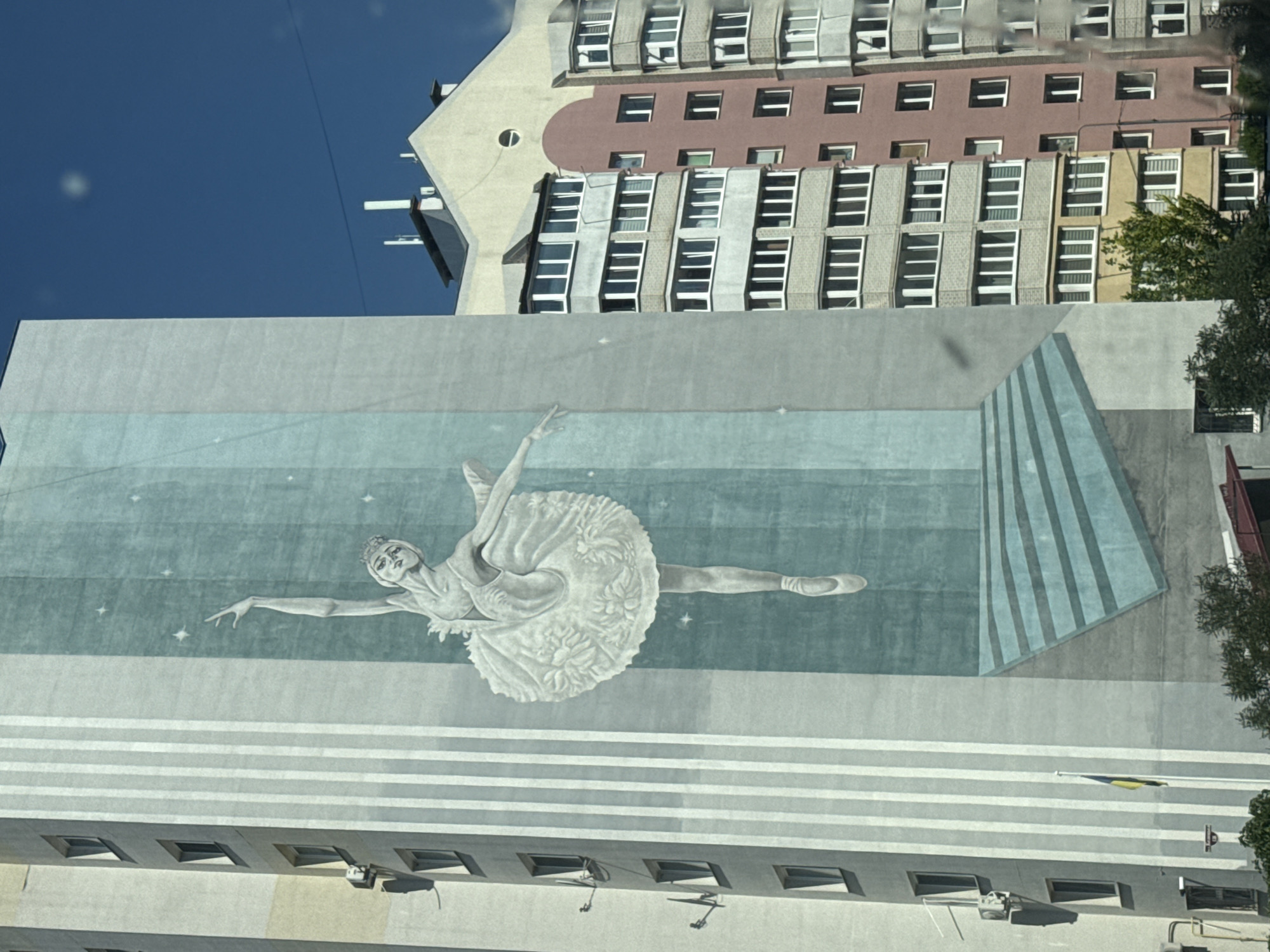 Street murals in Vinnytsia mix athletic movement and urban art