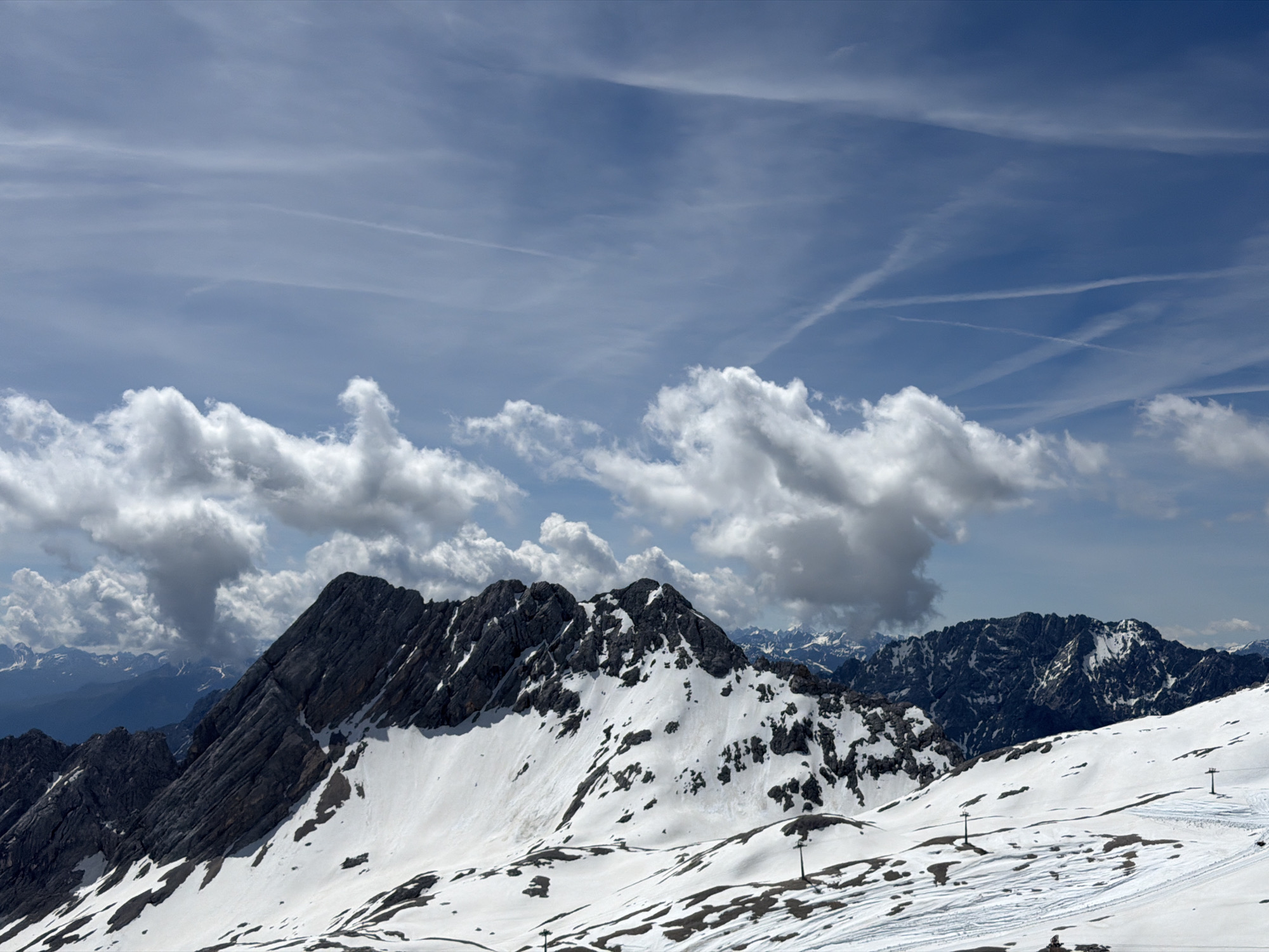 Morning mountain views captured at Zugspitze near Garmisch-Partenkirchen