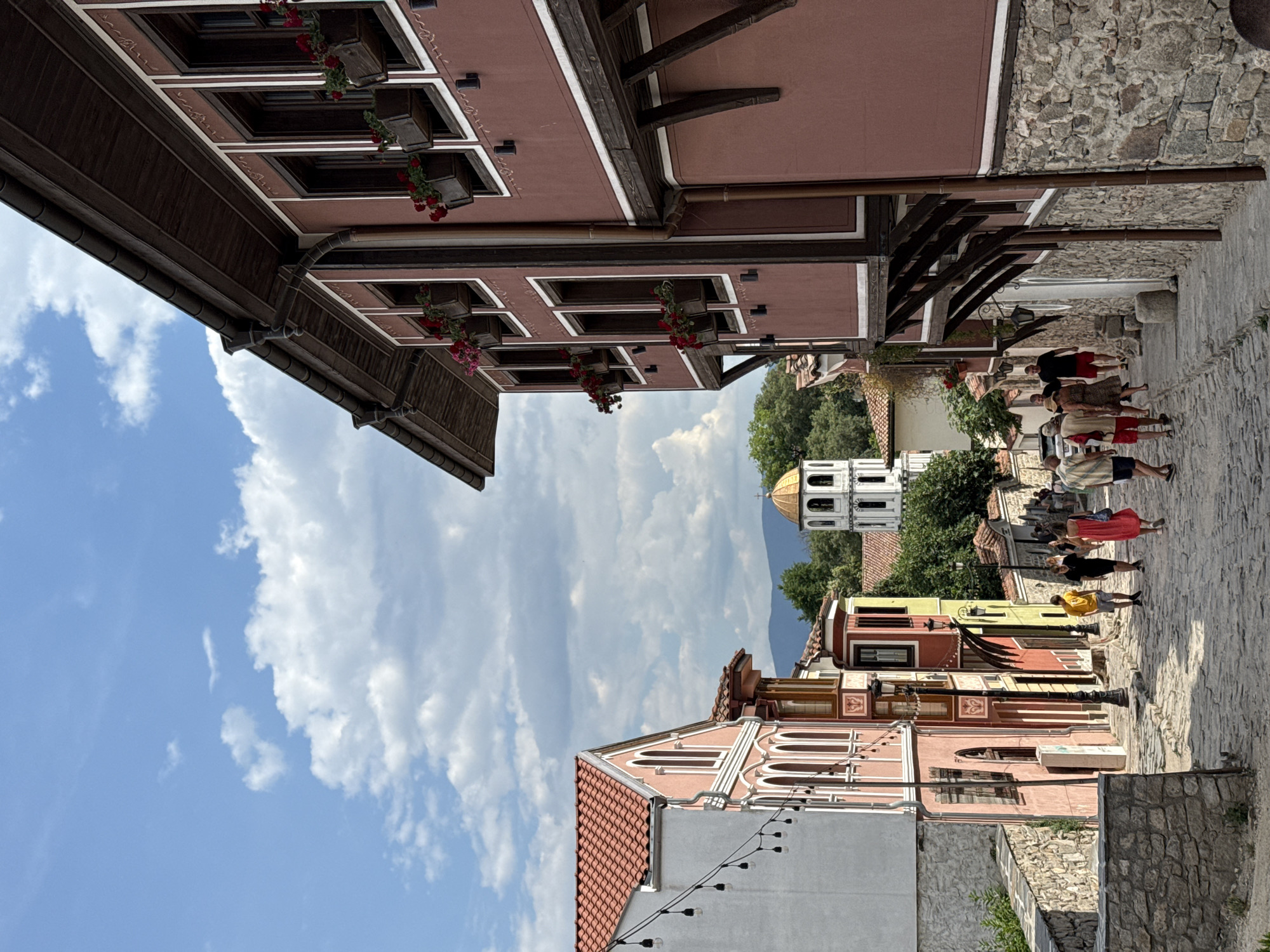 Afternoon in Plovdiv's old town: streets, murals, and a cat