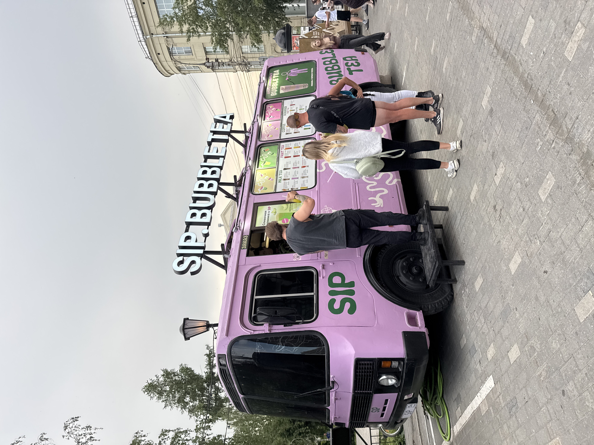 Food truck festival in downtown Novosibirsk