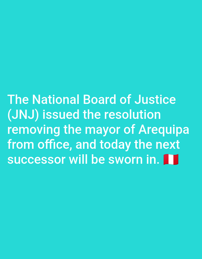 Arequipa Mayor Removal Press Conference Held in Miraflores
