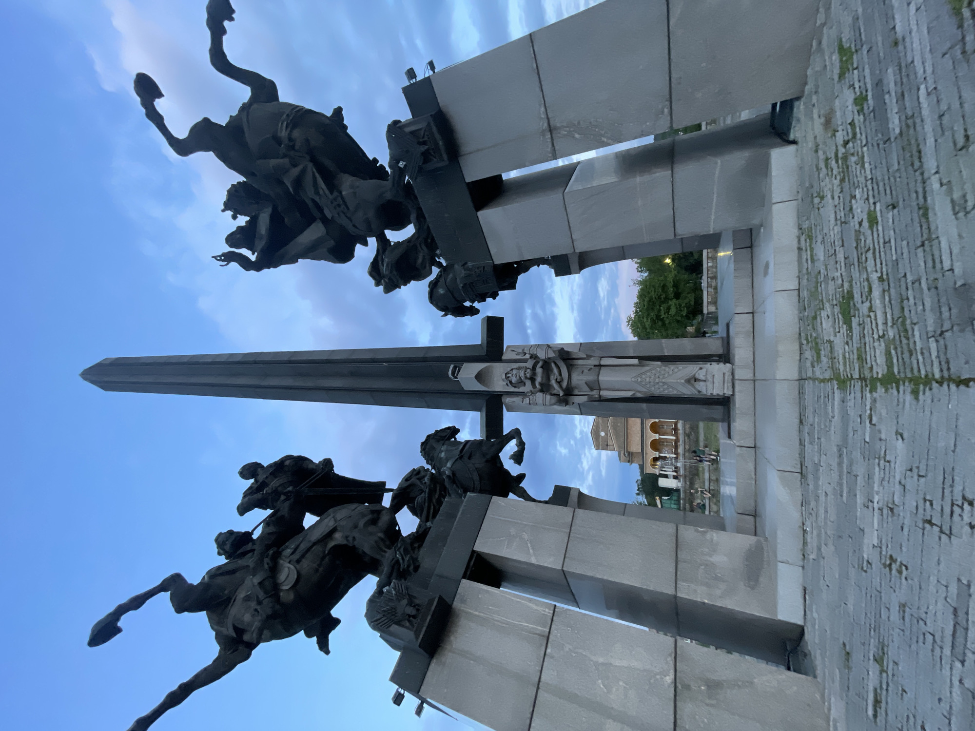 Evening documentation of Asen Dynasty monument and buildings in Veliko Tarnovo