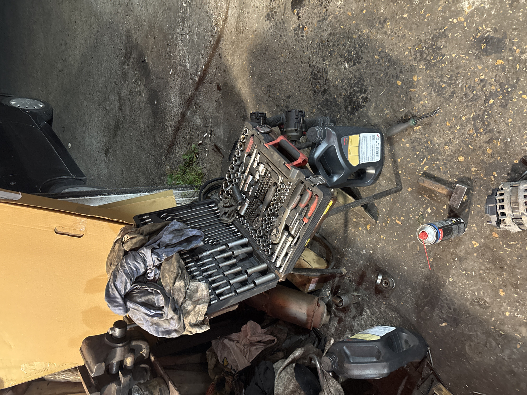 Garage maintenance work documented in Lovech, Bulgaria