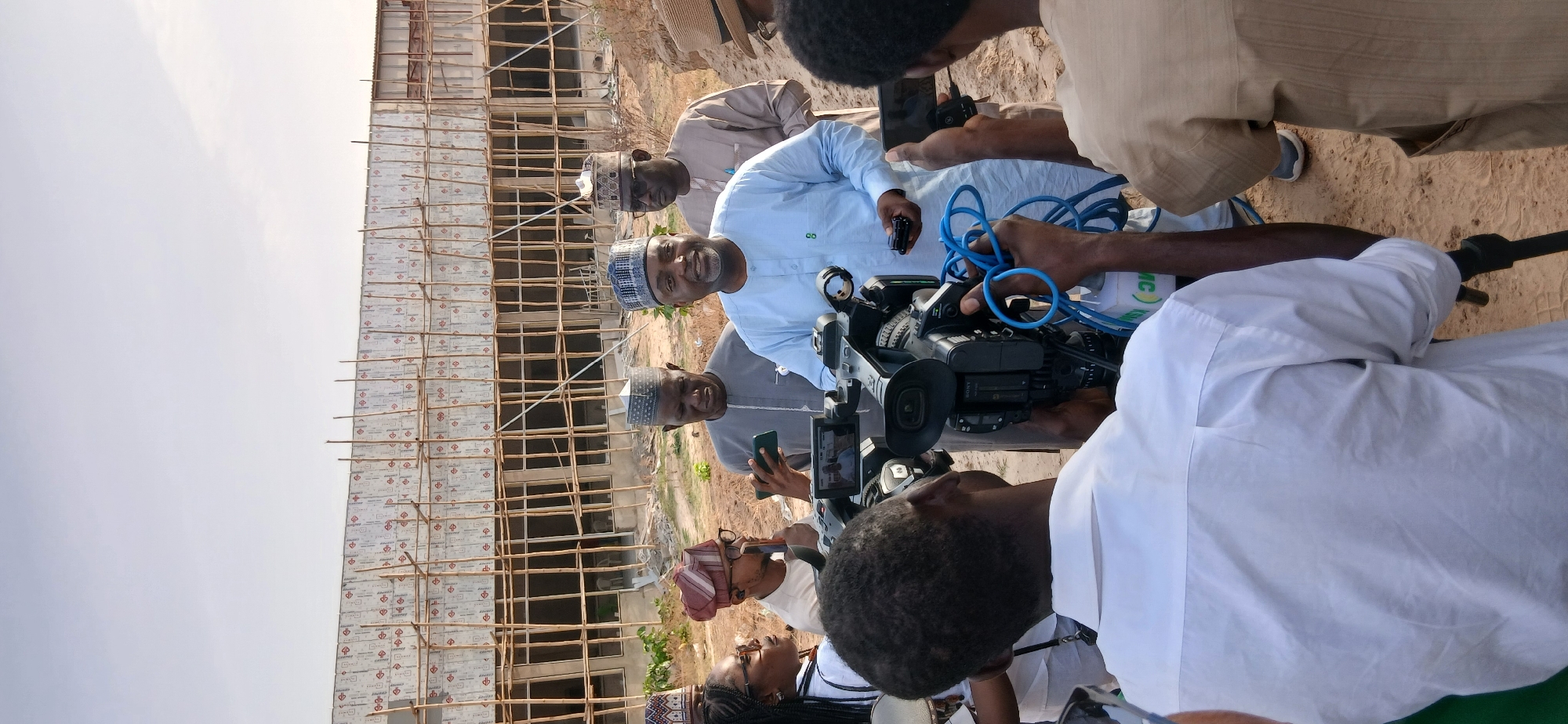Media event conducted at Nigerian construction site