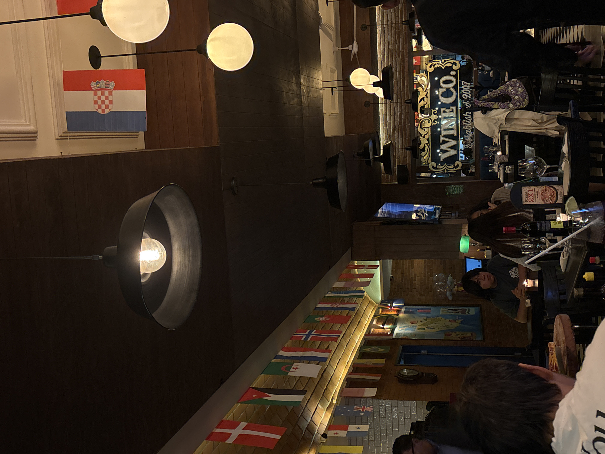 Late-night dining captured at Wine Co. restaurant in Mexico City