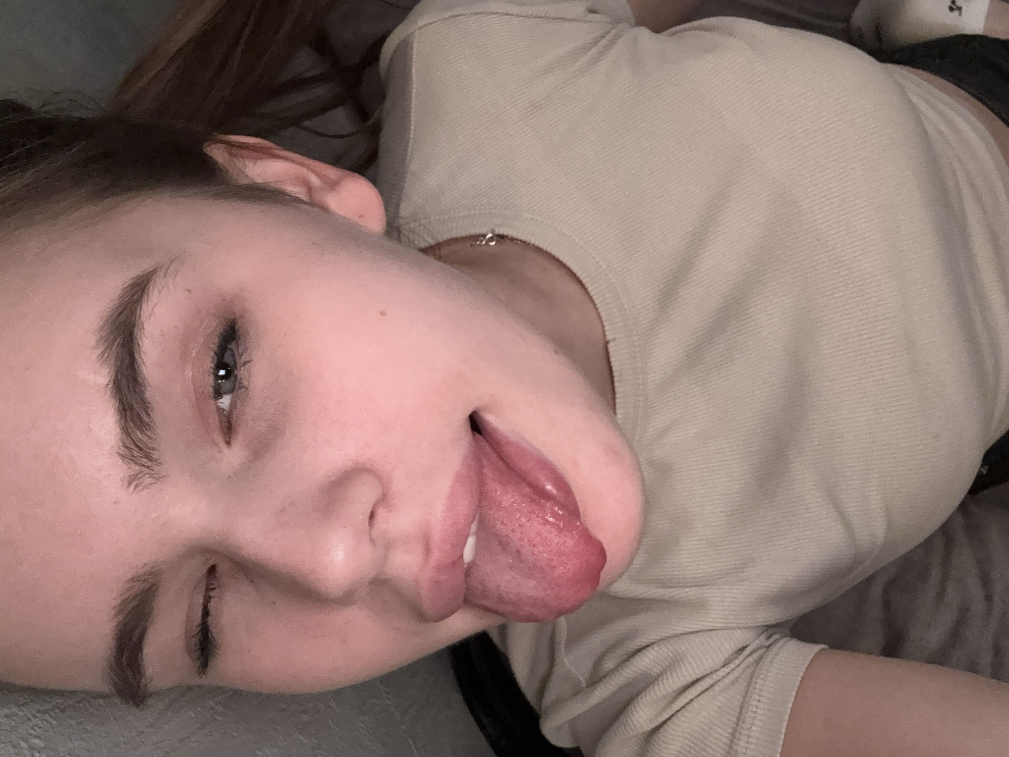 Casual indoor selfie session on a Dnipro couch