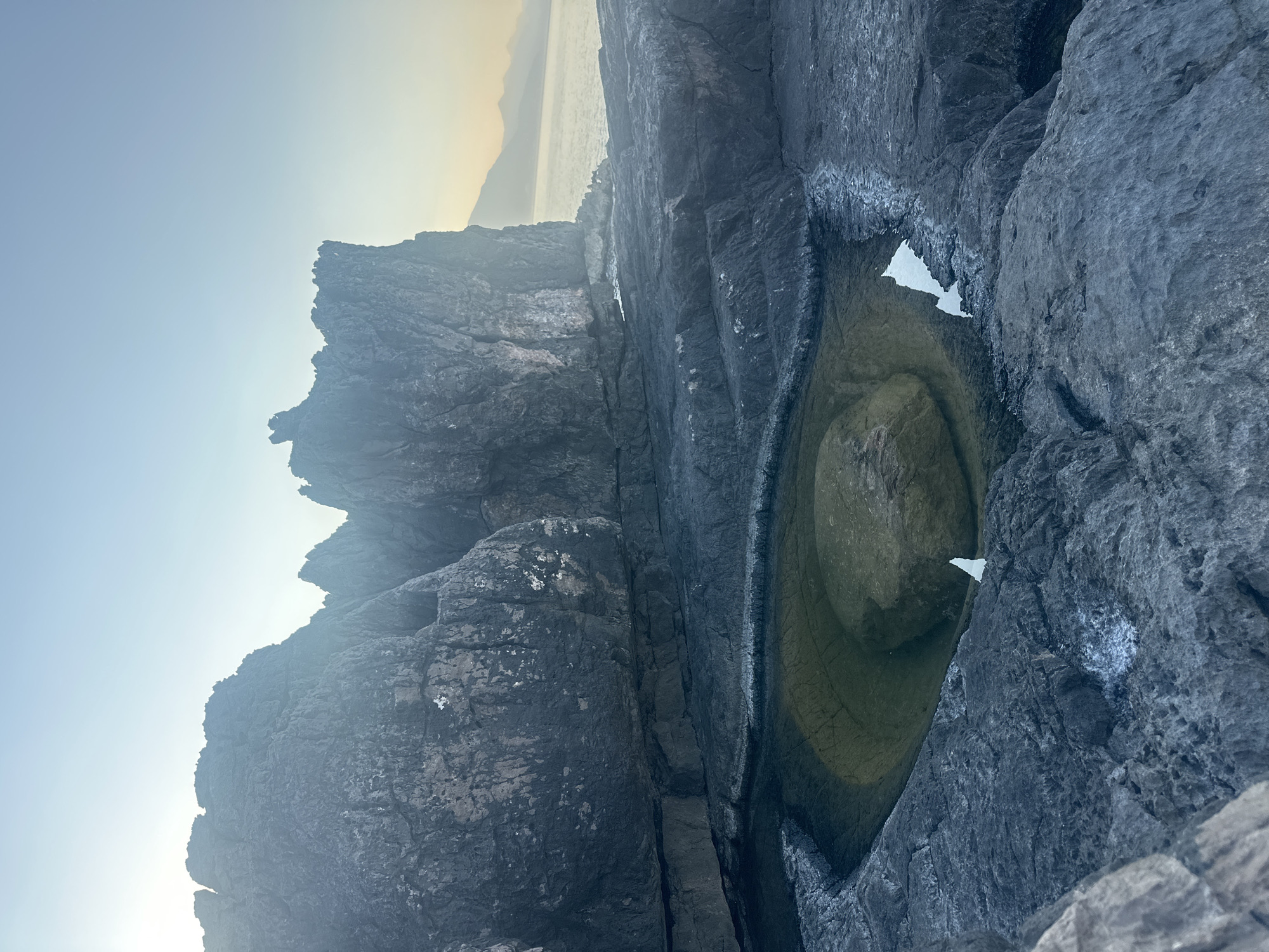 Photography session on Montenegro's rugged coastal rocks