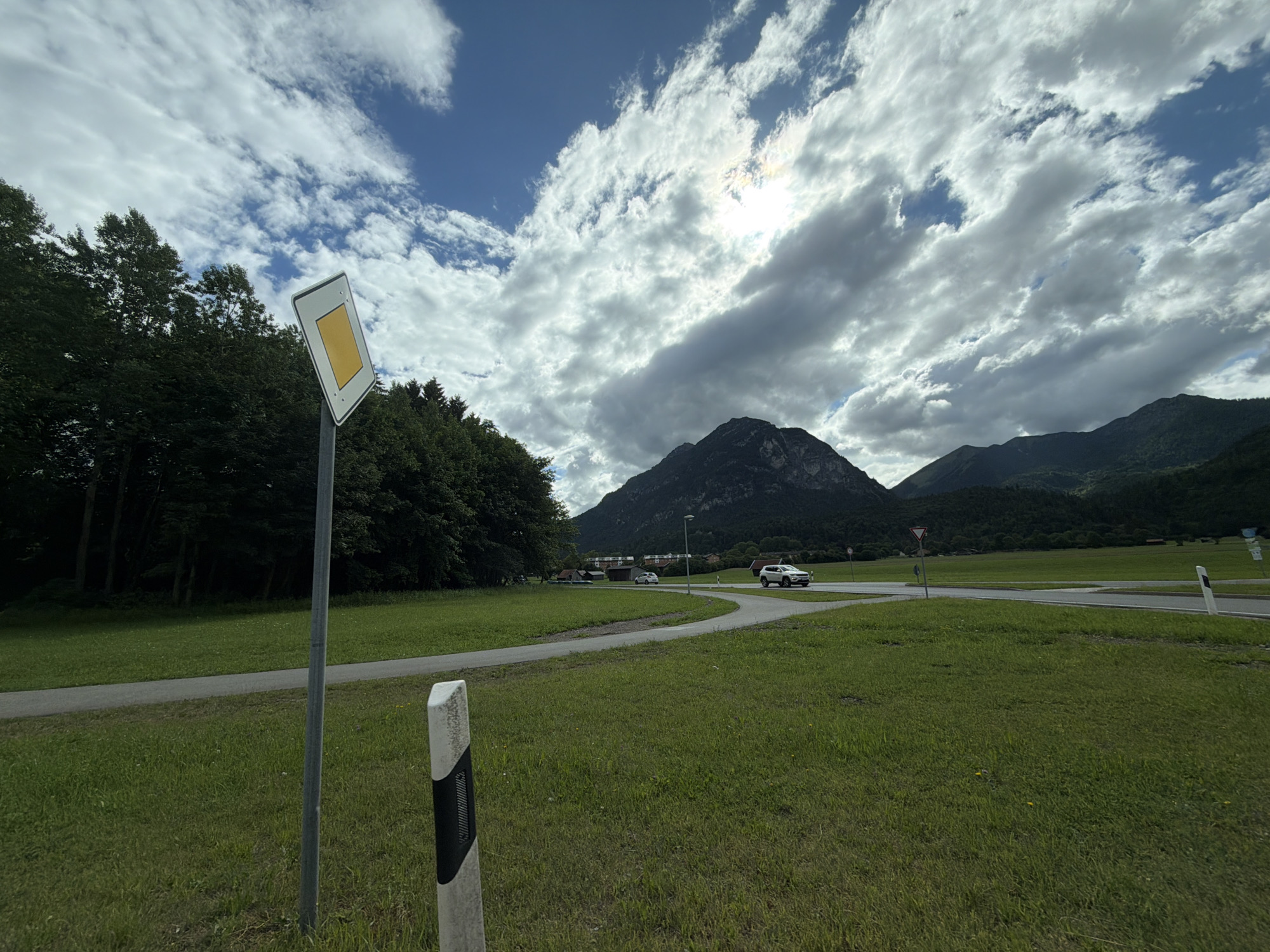 Alpine landscape views captured near Garmisch-Partenkirchen under cloudy skies