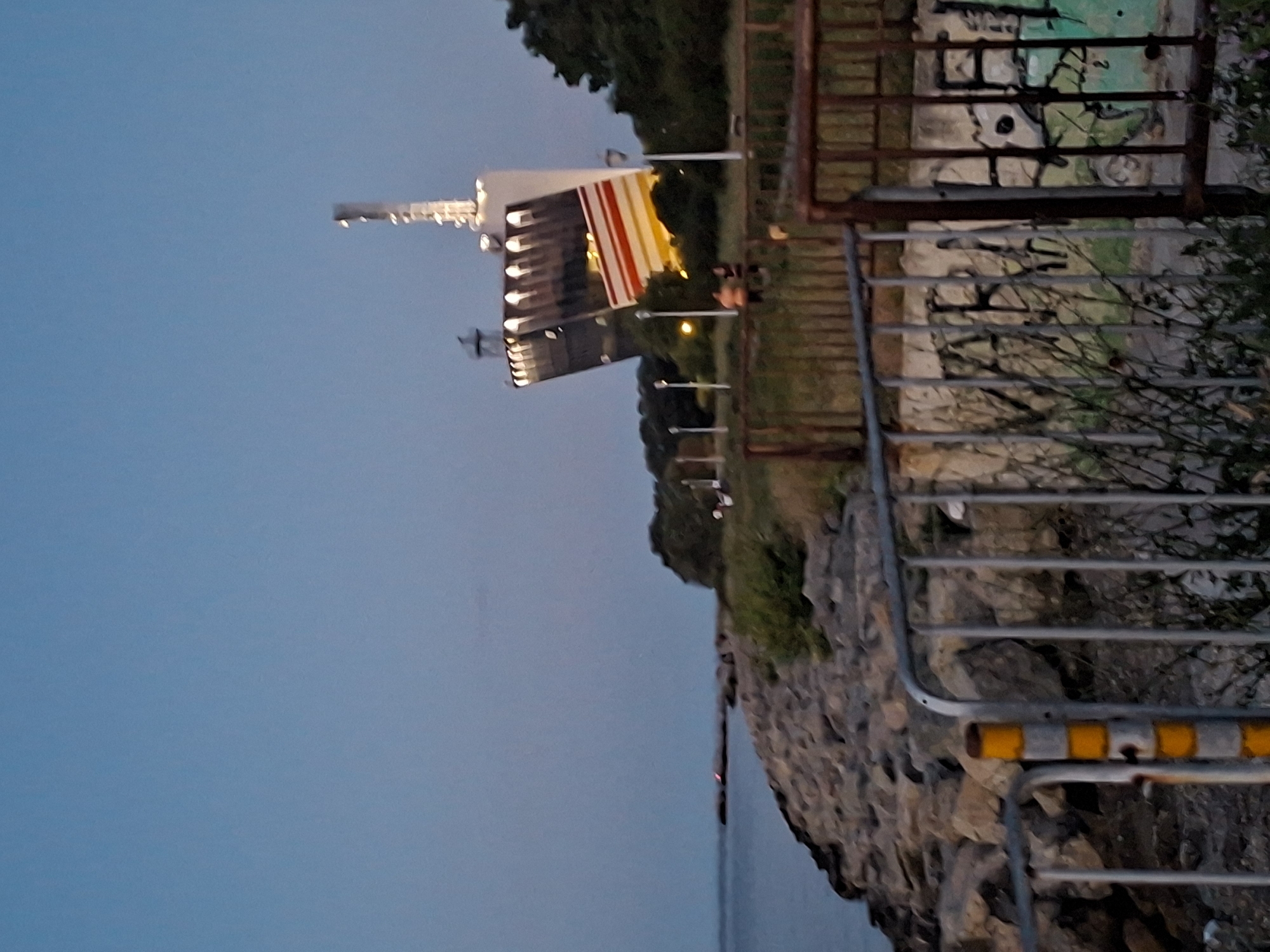 Varna's waterfront and skyline at dusk into night