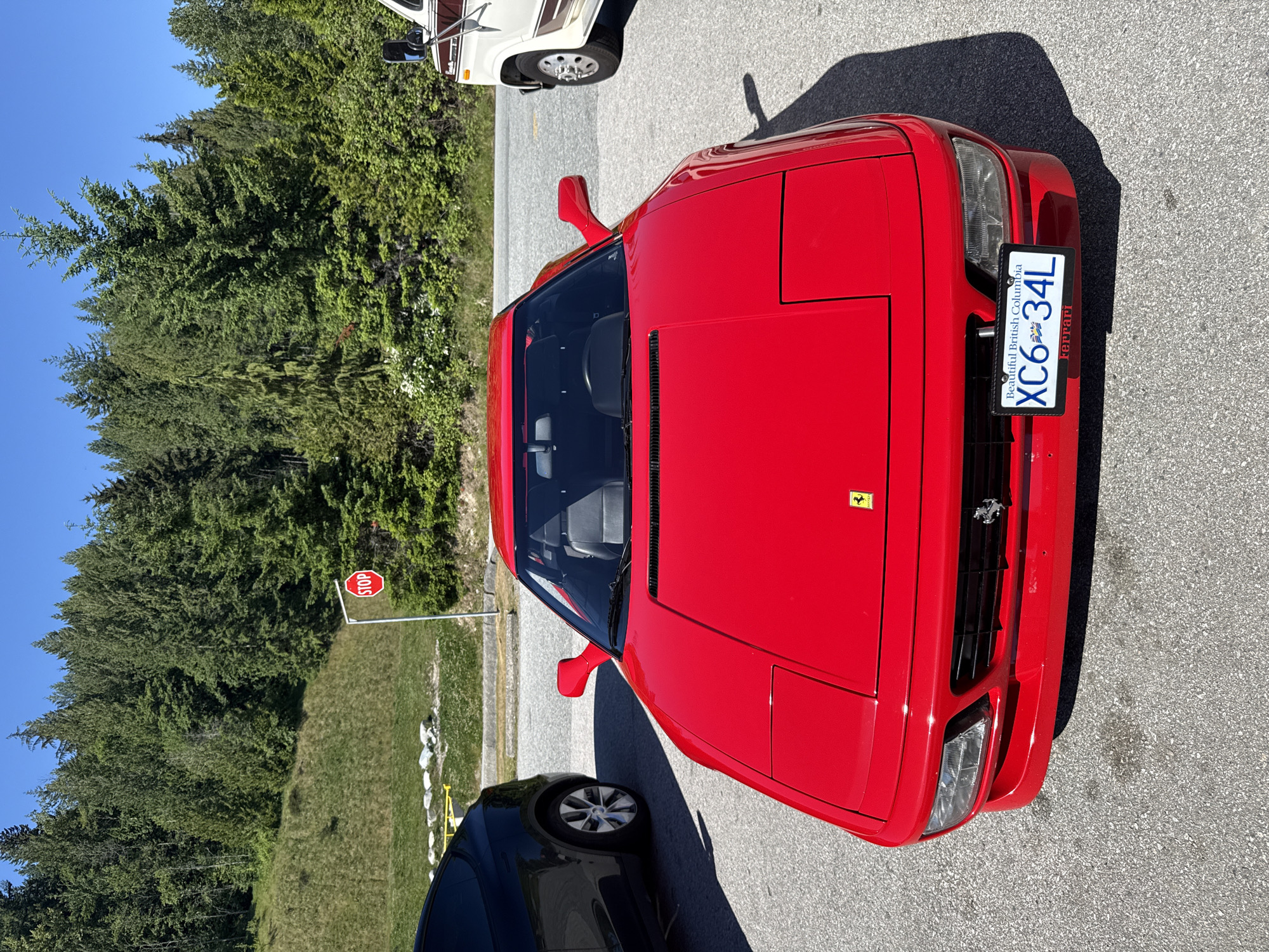 Red Ferrari spotted parked in West Vancouver