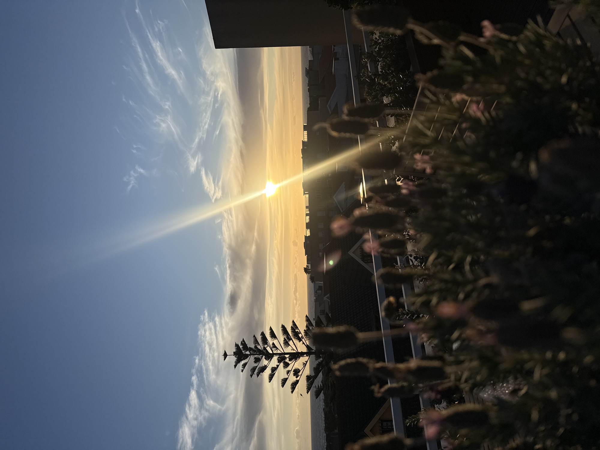 Sunset captured over Vila Nova de Gaia cityscape