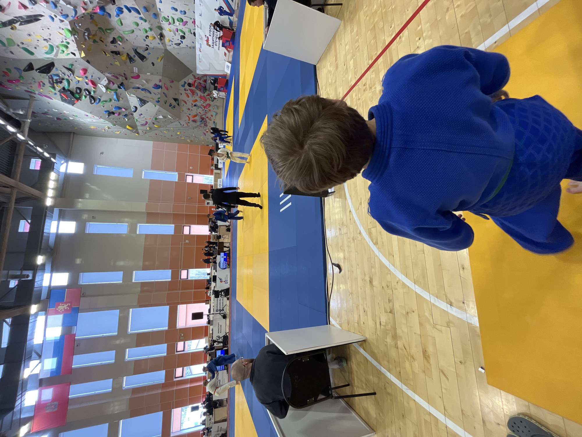 Athletic event held at indoor sports facility in Krasnoyarsk