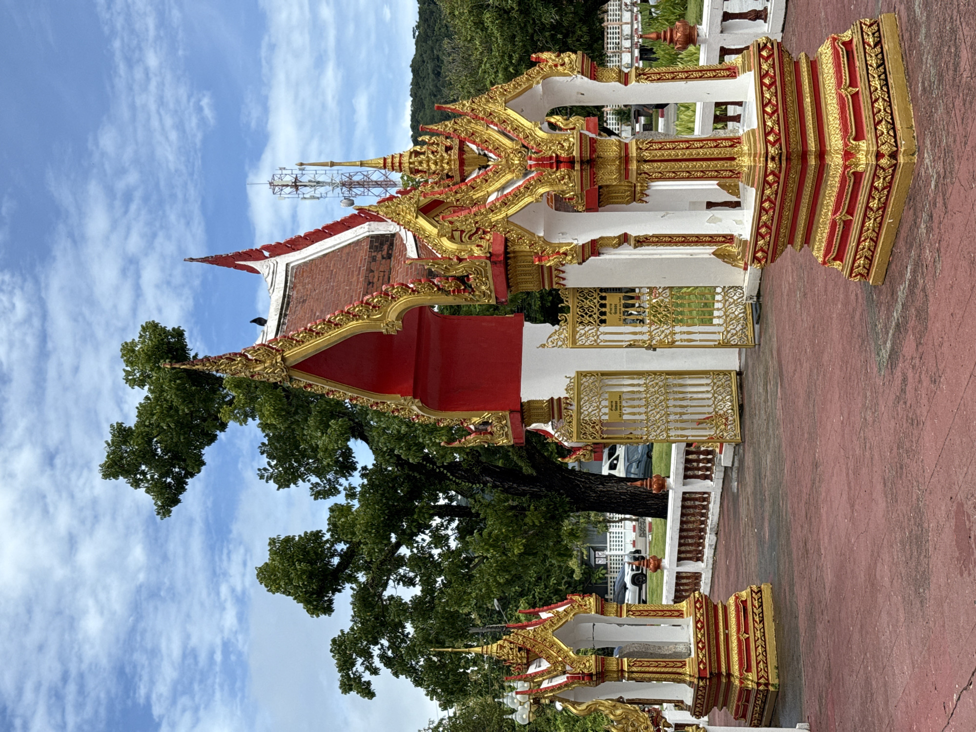Exploring Wat Chalong's ornate temple grounds in Phuket